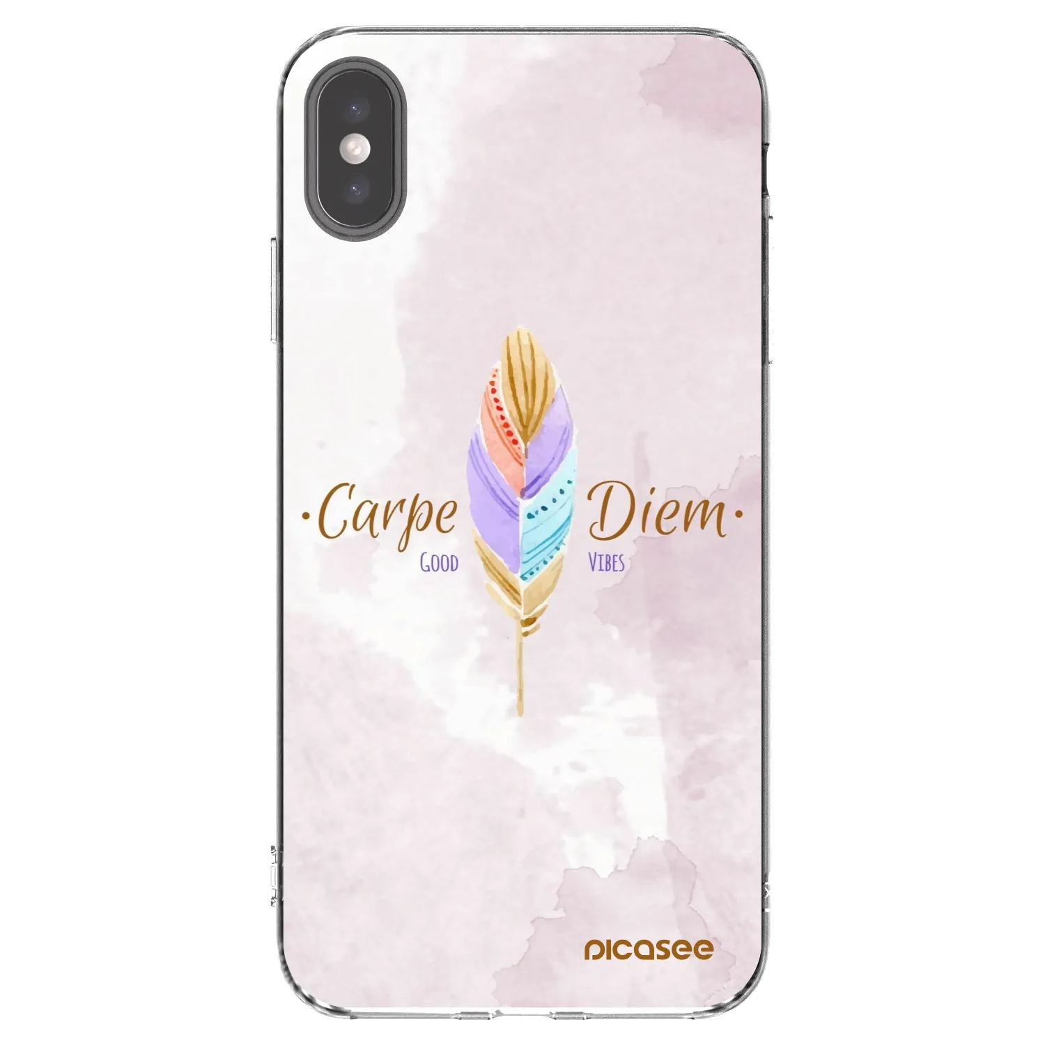 Picasee silikonska prozirna maskica za Apple iPhone XS Max - Carpe Diem