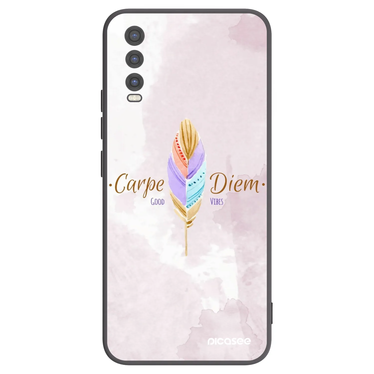 Picasee crna silikonska maskica za Vivo Y20s - Carpe Diem