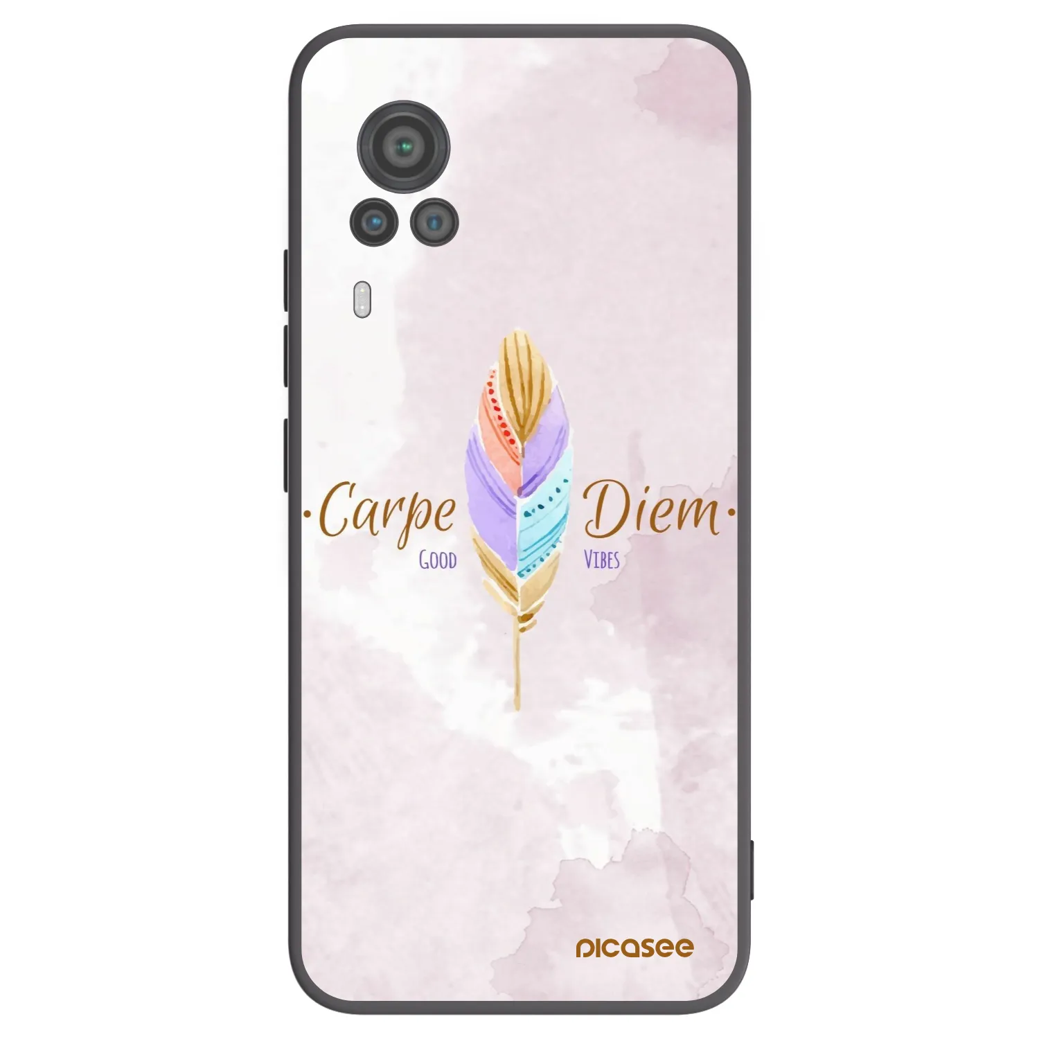 Picasee crna silikonska maskica za Vivo X60 Pro 5G - Carpe Diem