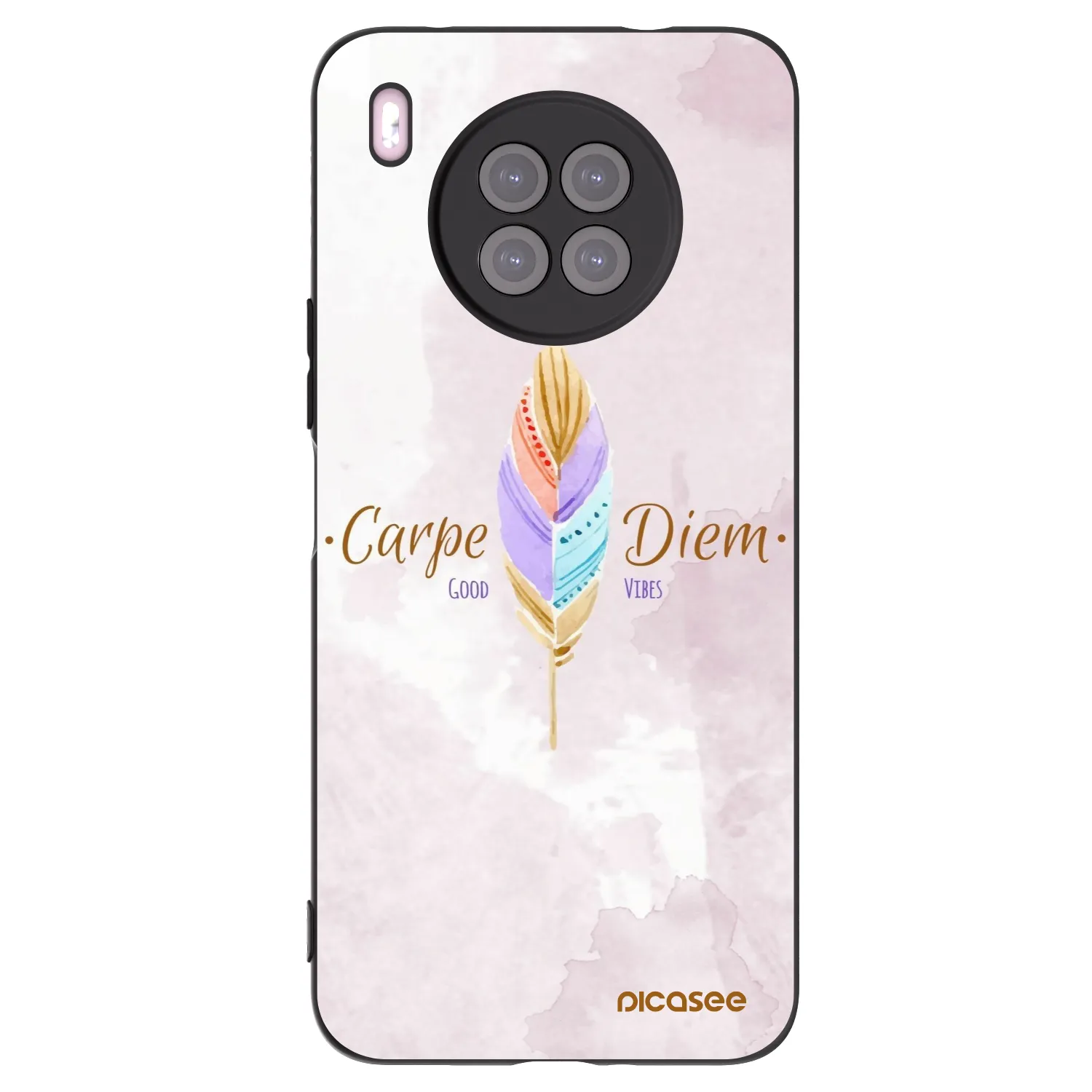 Picasee crna silikonska maskica za Huawei Nova 8i - Carpe Diem