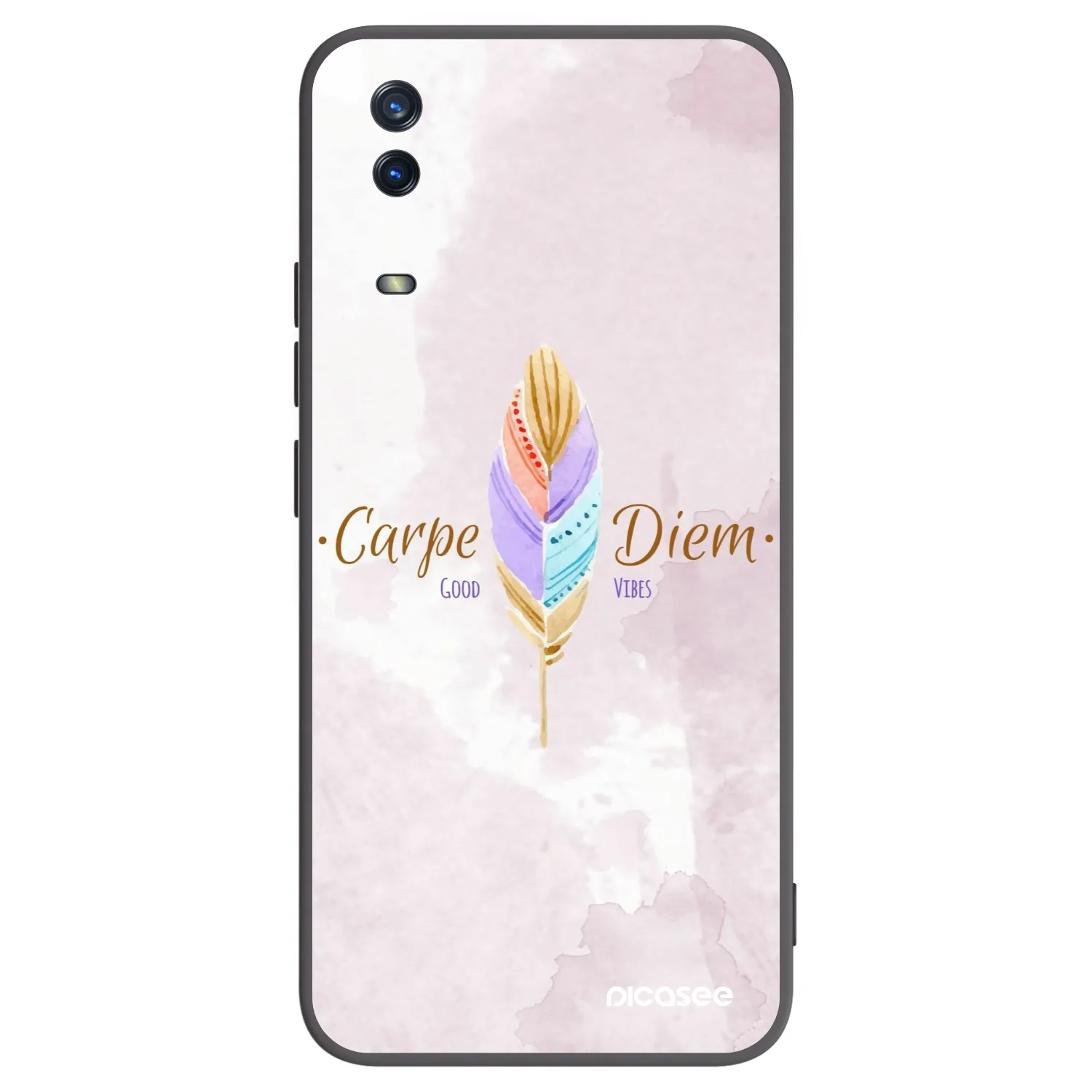 Picasee crna silikonska maskica za Vivo Y11s - Carpe Diem