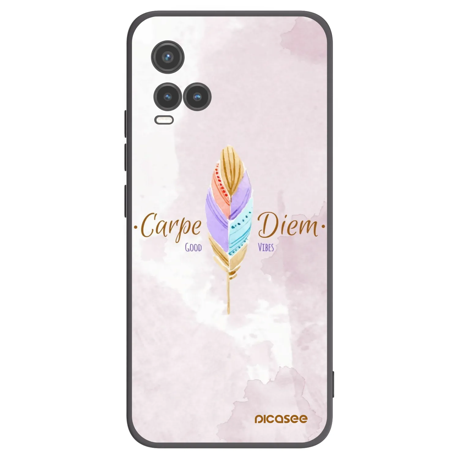 Picasee crna silikonska maskica za Vivo Y33s - Carpe Diem