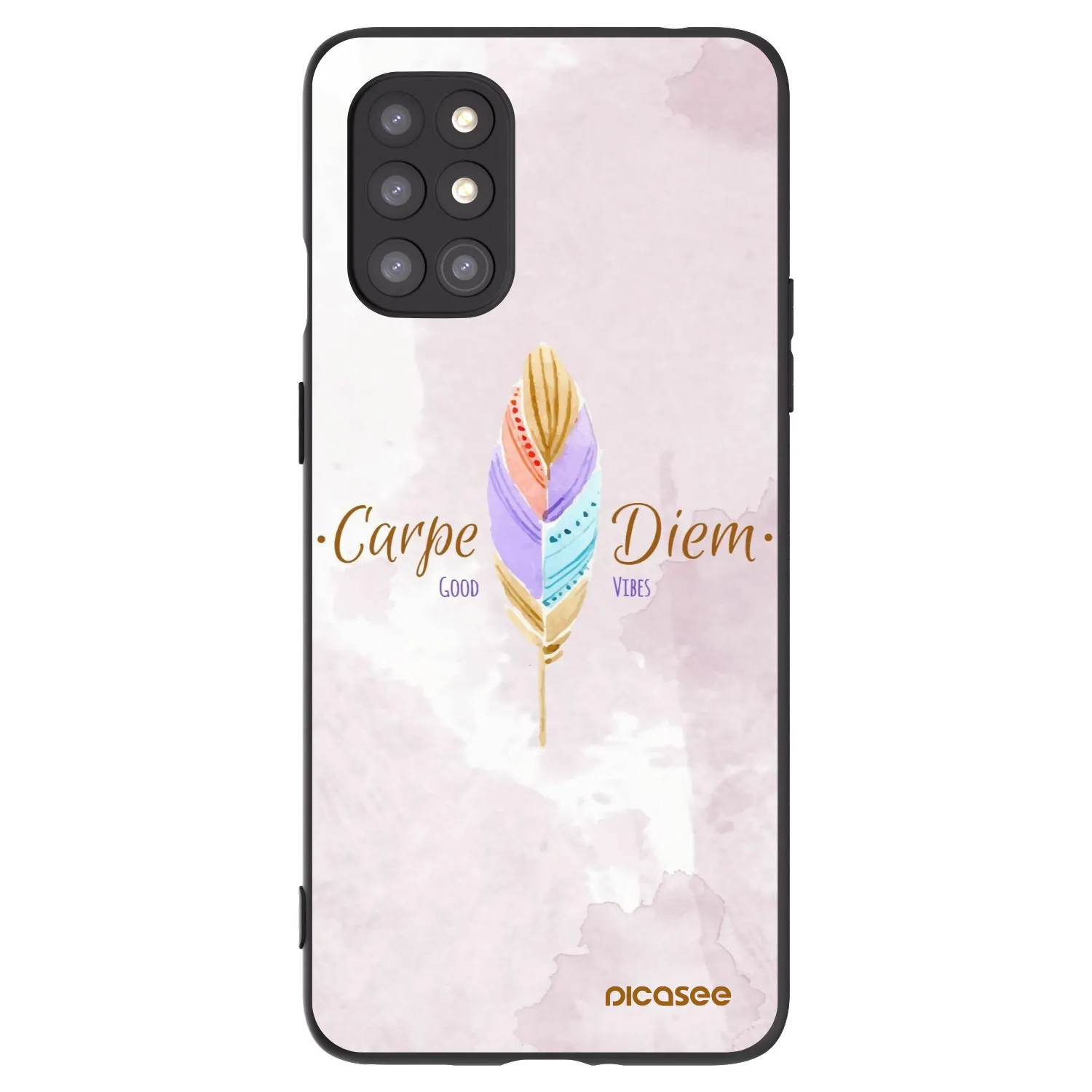 Picasee crna silikonska maskica za OnePlus 8T - Carpe Diem