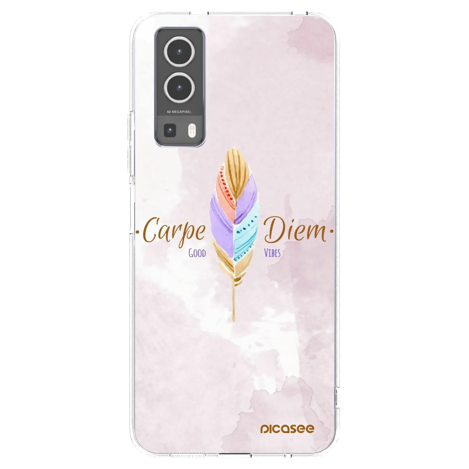 Picasee silikonska prozirna maskica za Vivo Y72 5G - Carpe Diem