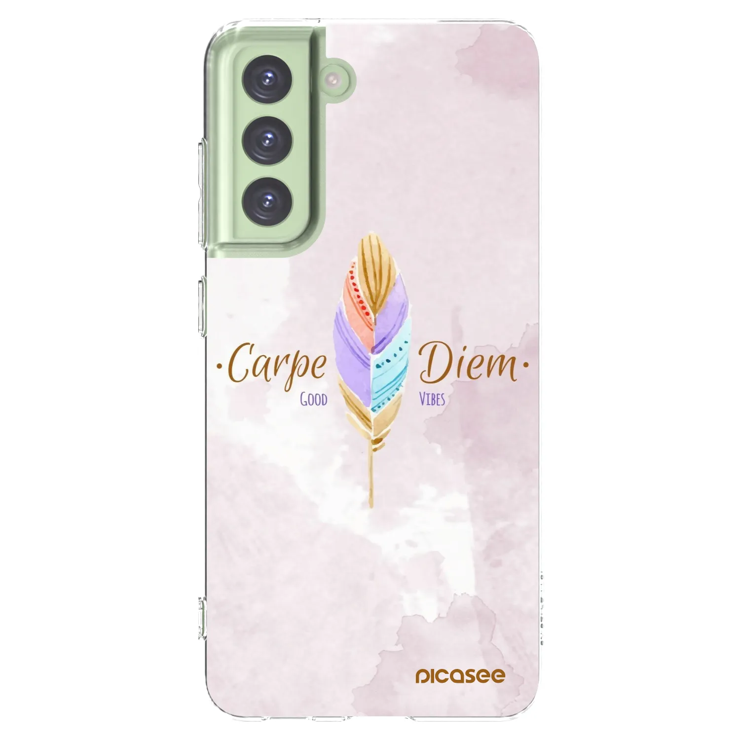 Picasee silikonska prozirna maskica za Samsung Galaxy S21 FE 5G - Carpe Diem