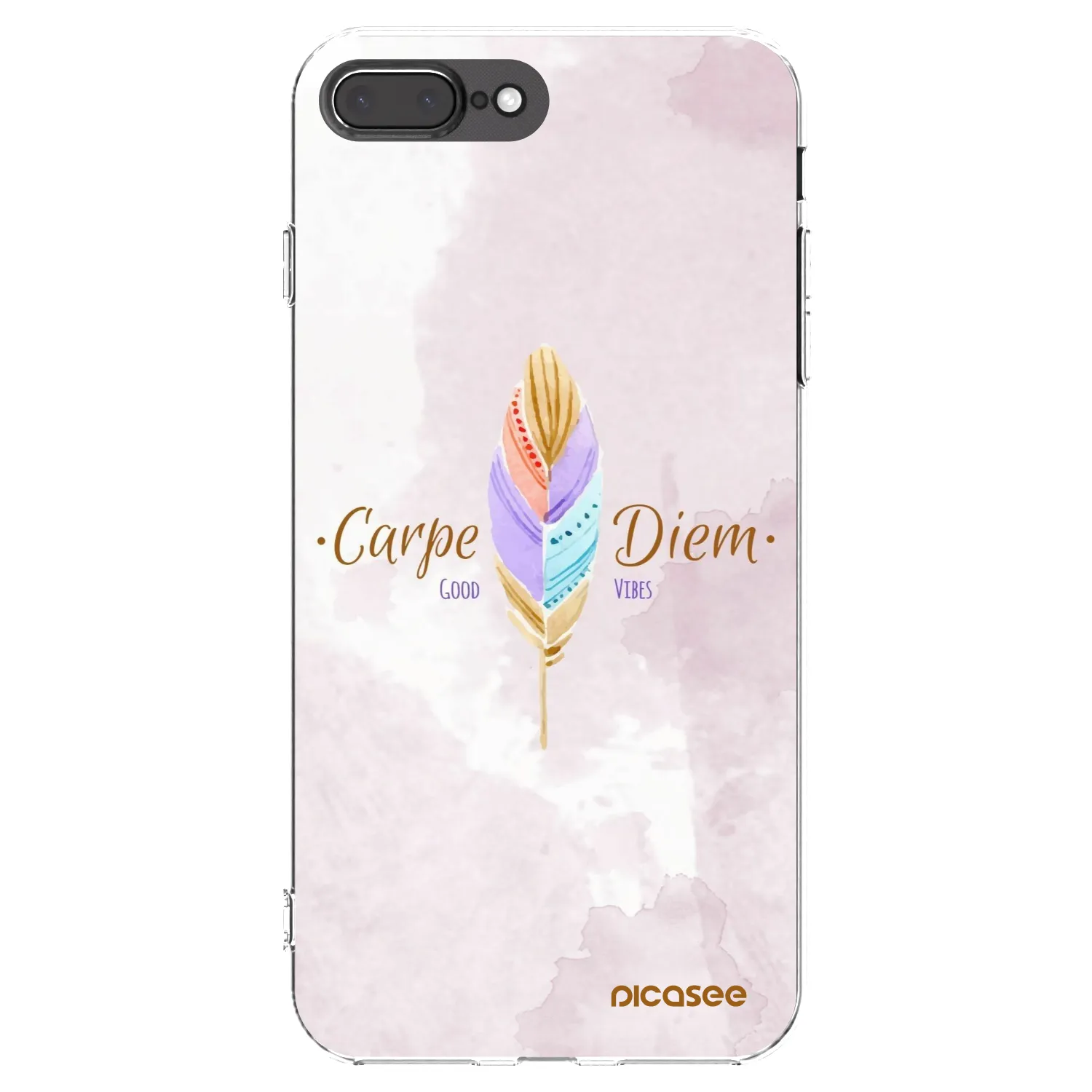 Picasee silikonska prozirna maskica za Apple iPhone 7 Plus - Carpe Diem