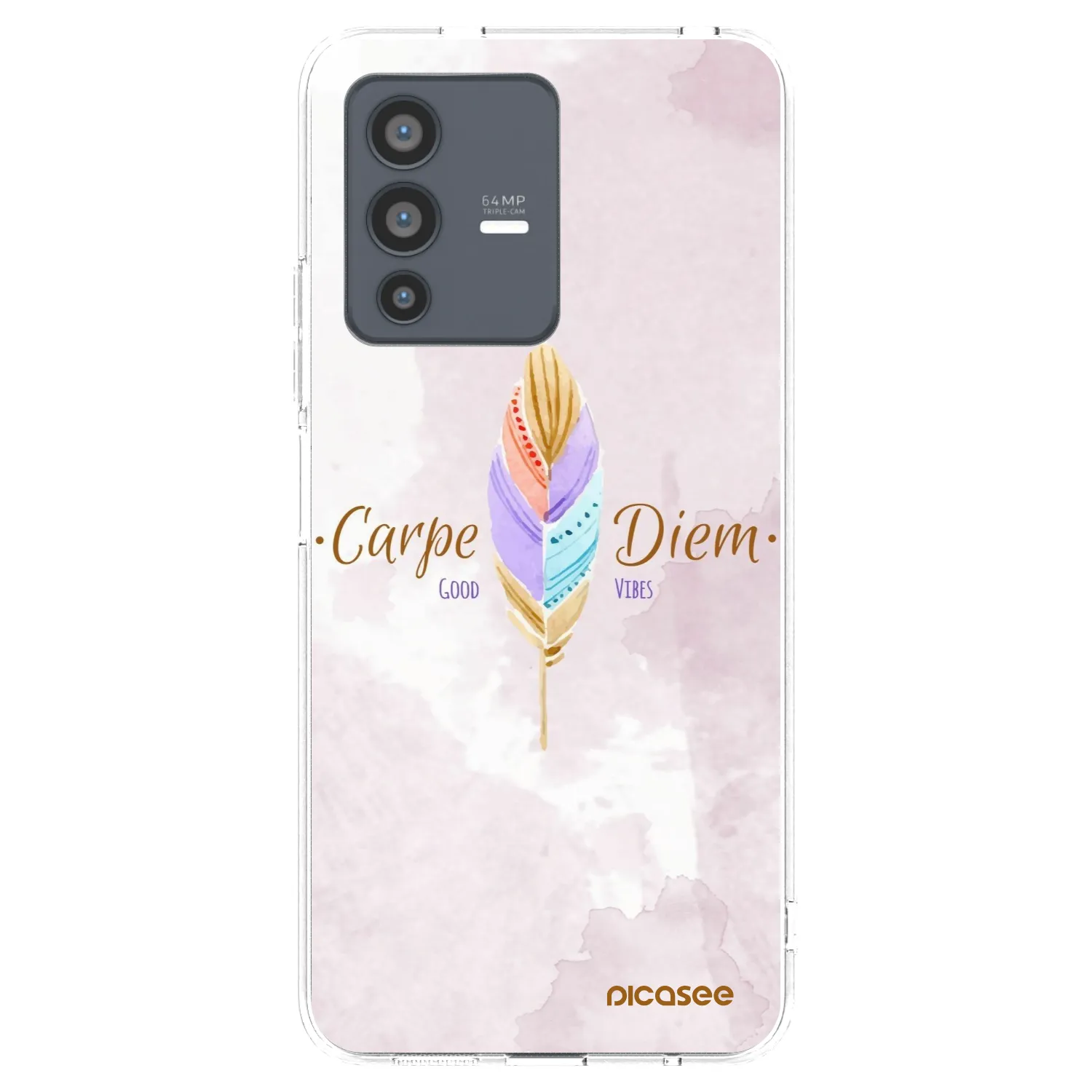 Picasee silikonska prozirna maskica za Vivo V23 5G - Carpe Diem