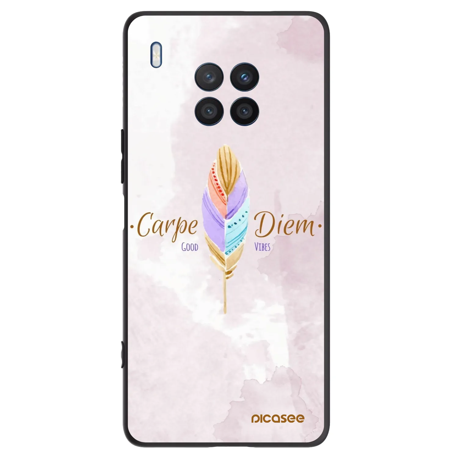 Picasee crna silikonska maskica za Honor 50 Lite - Carpe Diem