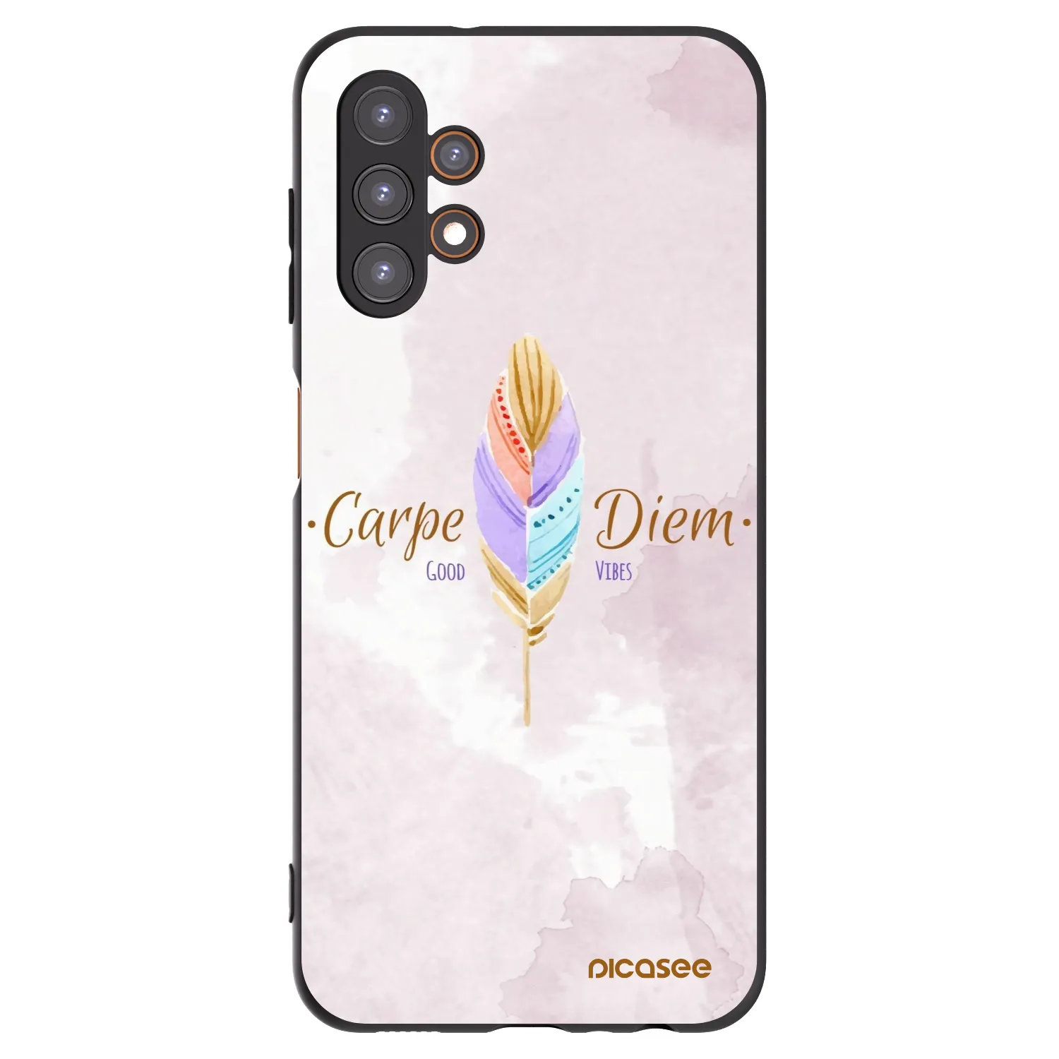 Picasee crna silikonska maskica za Samsung Galaxy A13 4G A135 - Carpe Diem