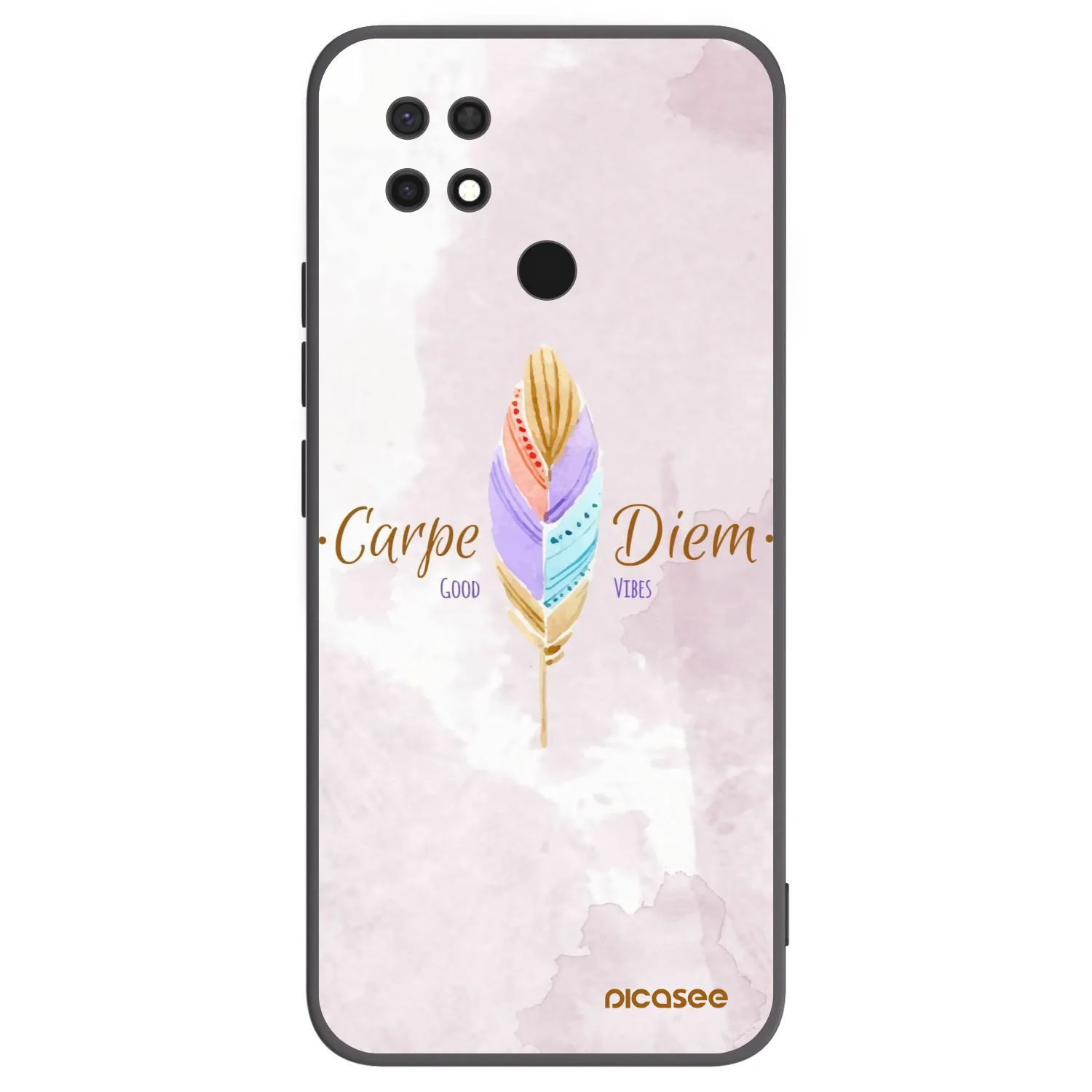 Picasee crna silikonska maskica za Xiaomi Redmi 10C - Carpe Diem
