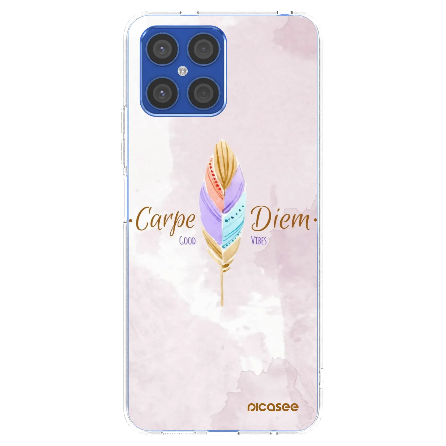 Picasee silikonska prozirna maskica za Honor X8 4G - Carpe Diem
