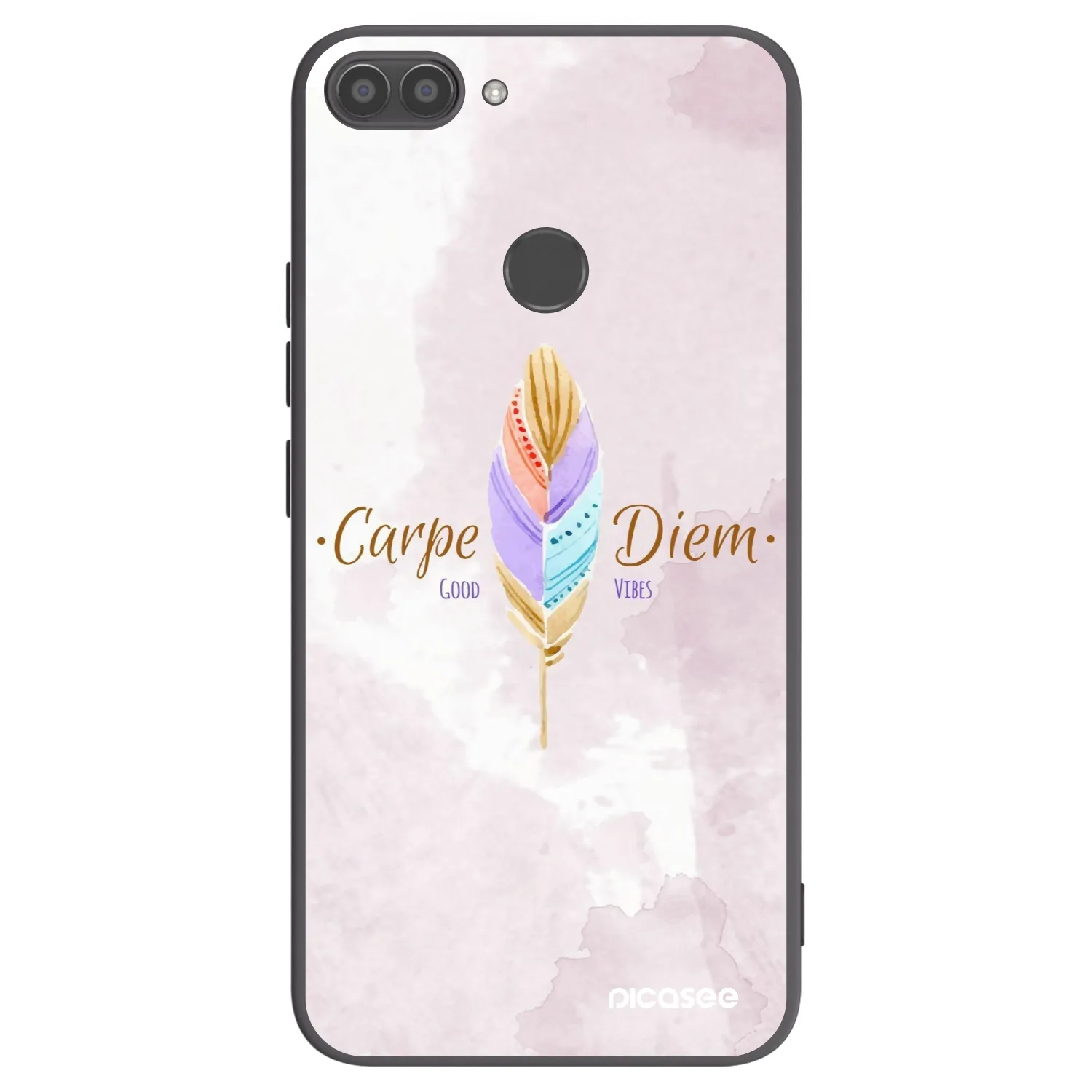 Picasee crna silikonska maskica za Huawei P Smart - Carpe Diem