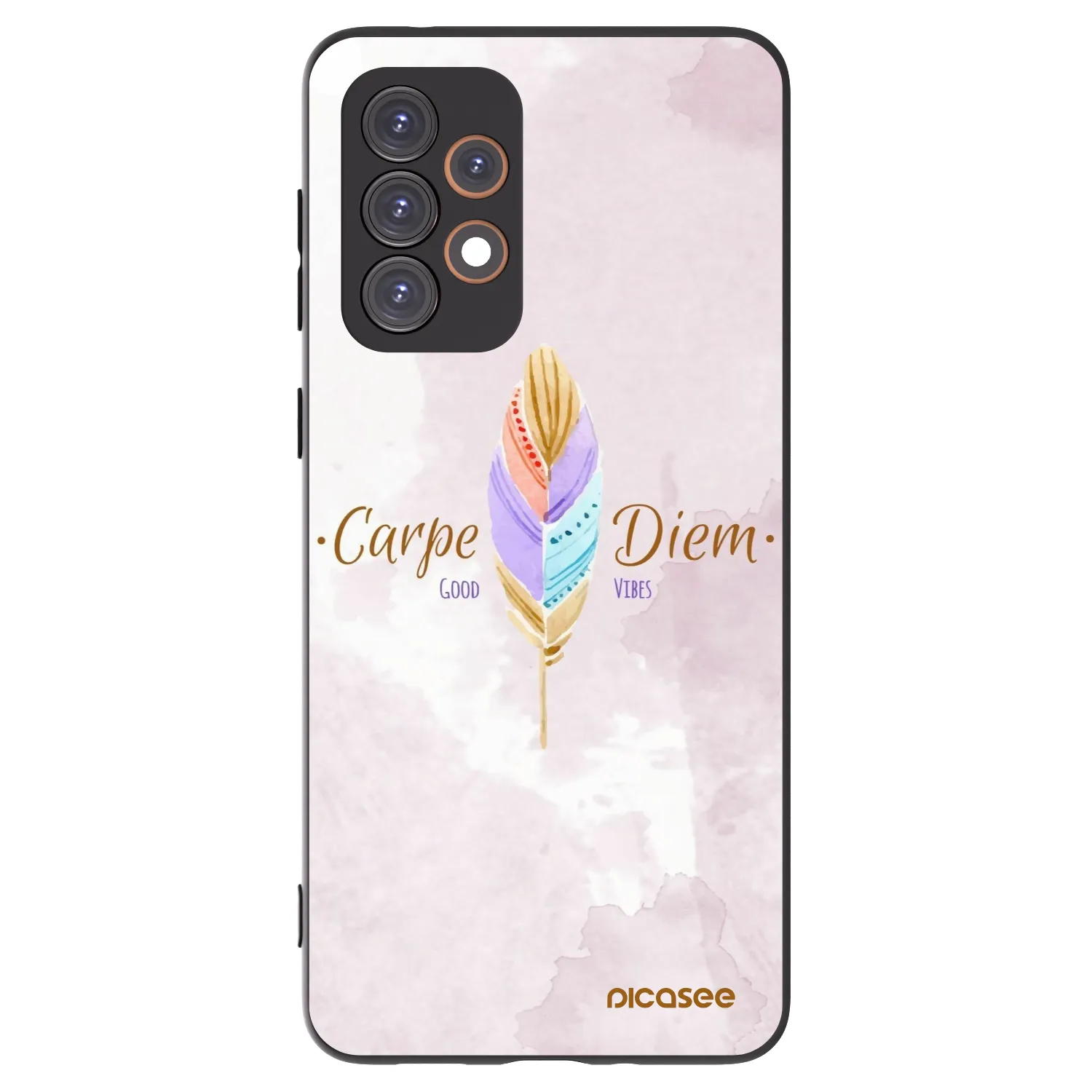 Picasee crna silikonska maskica za Samsung Galaxy A33 5G A336 - Carpe Diem