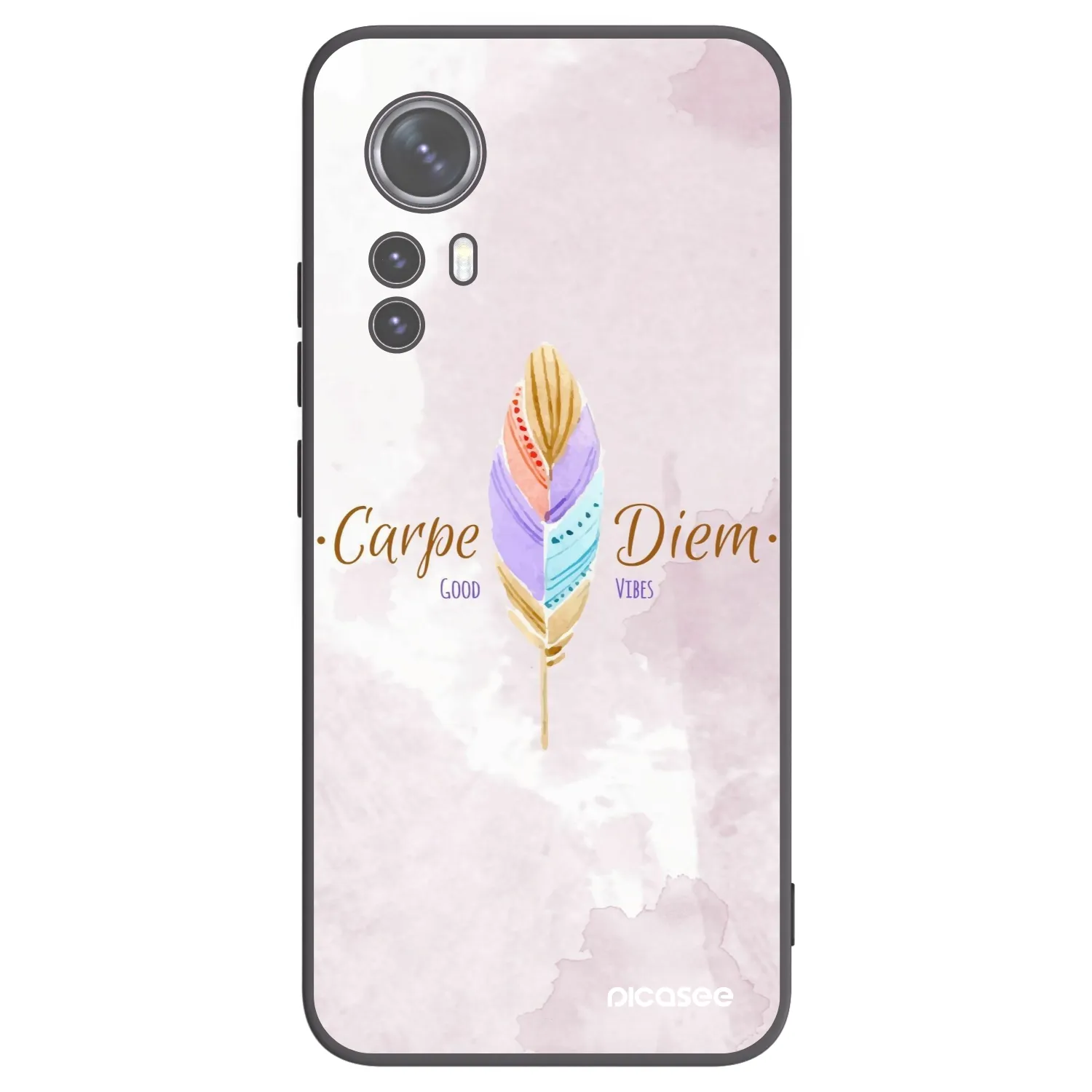Picasee crna silikonska maskica za Xiaomi 12X - Carpe Diem