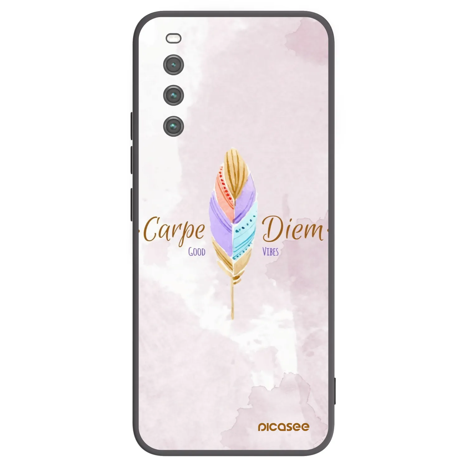 Picasee crna silikonska maskica za Sony Xperia 10 IV 5G - Carpe Diem