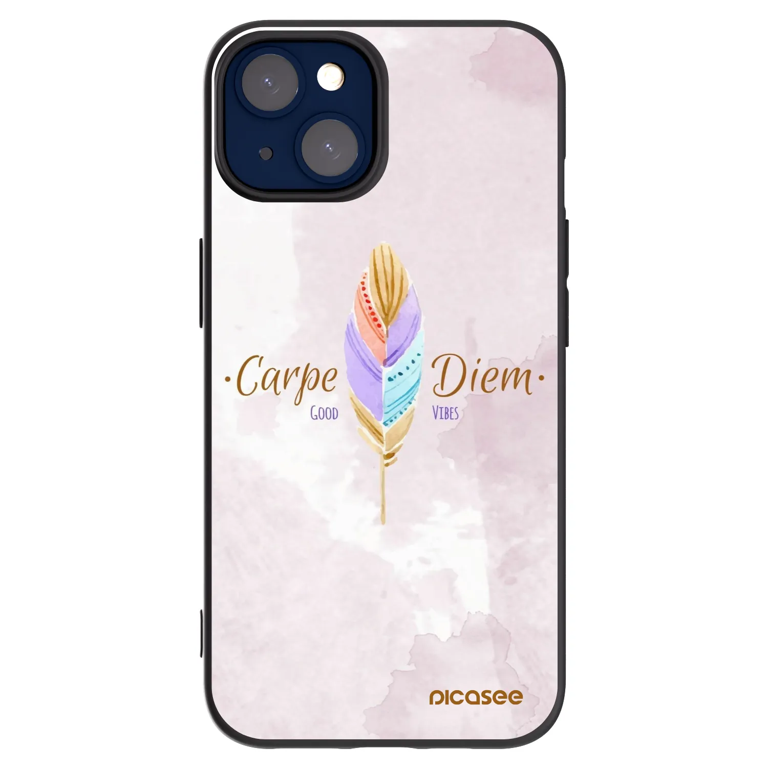 Picasee crna silikonska maskica za Apple iPhone 14 - Carpe Diem