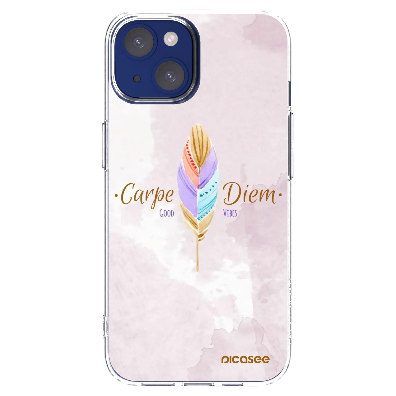 Picasee silikonska prozirna maskica za Apple iPhone 14 - Carpe Diem