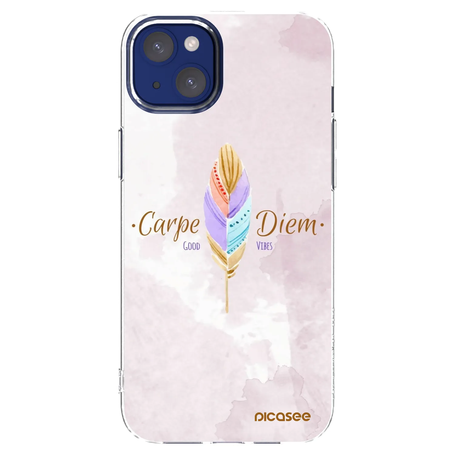 Picasee silikonska prozirna maskica za Apple iPhone 14 Plus - Carpe Diem