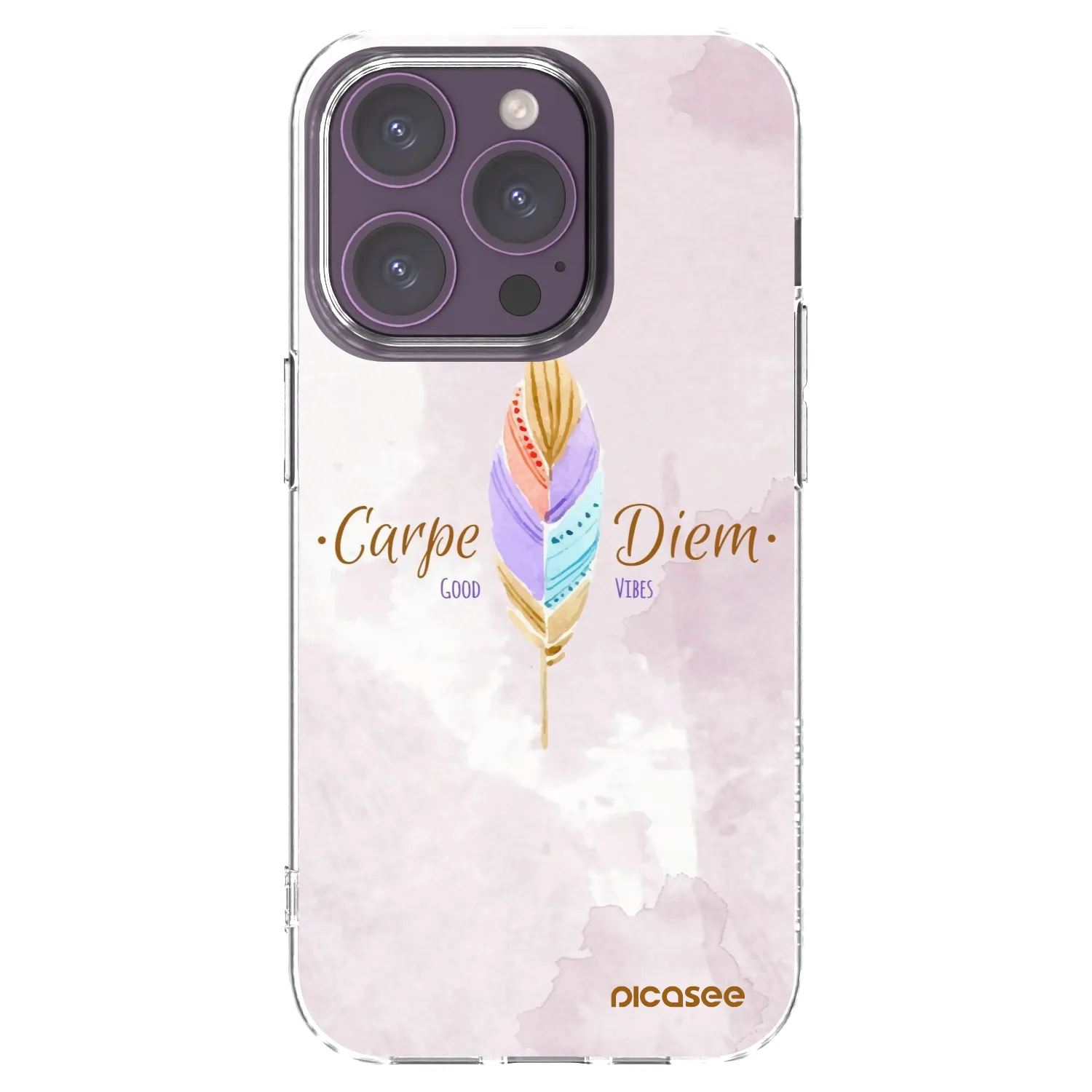 Picasee silikonska prozirna maskica za Apple iPhone 14 Pro - Carpe Diem
