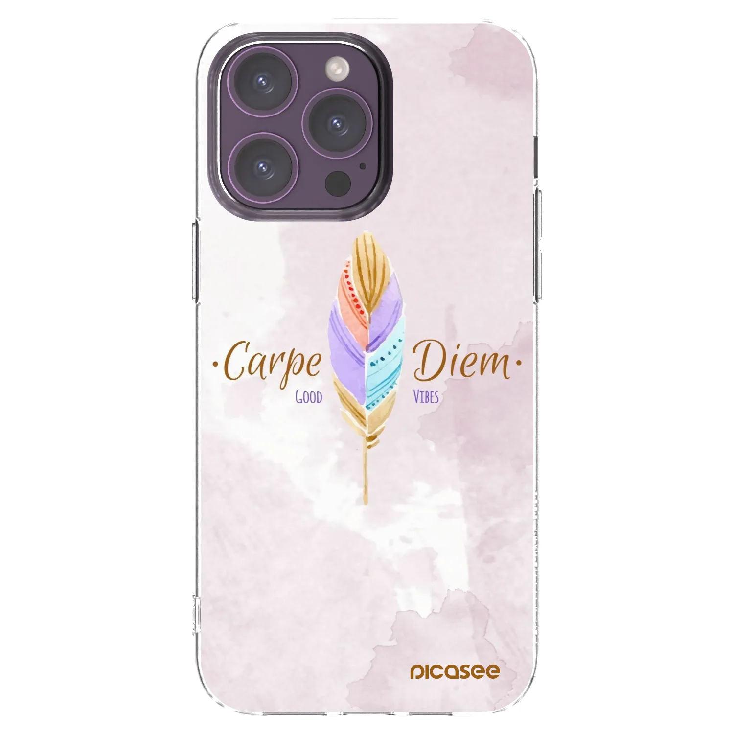 Picasee silikonska prozirna maskica za Apple iPhone 14 Pro Max - Carpe Diem