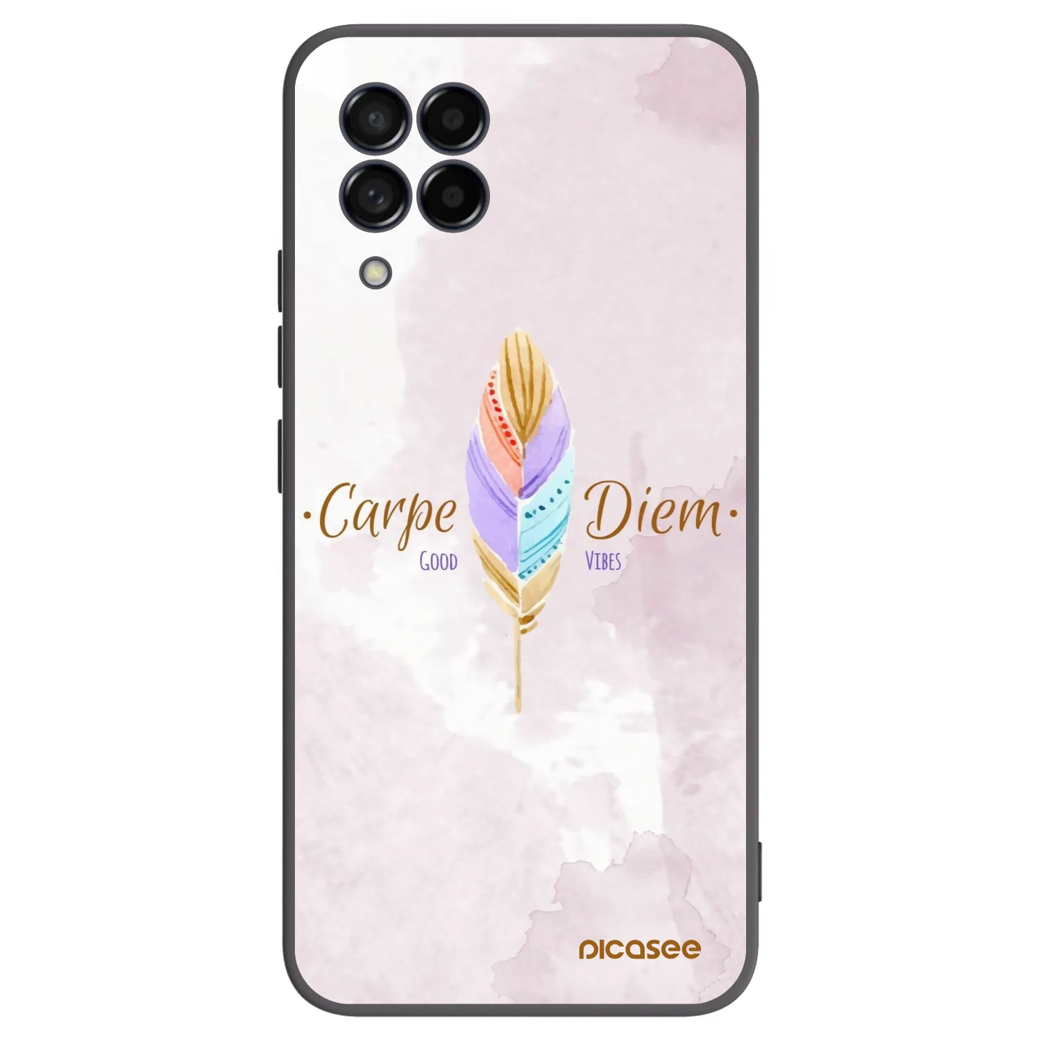 Picasee crna silikonska maskica za Samsung Galaxy M53 5G - Carpe Diem