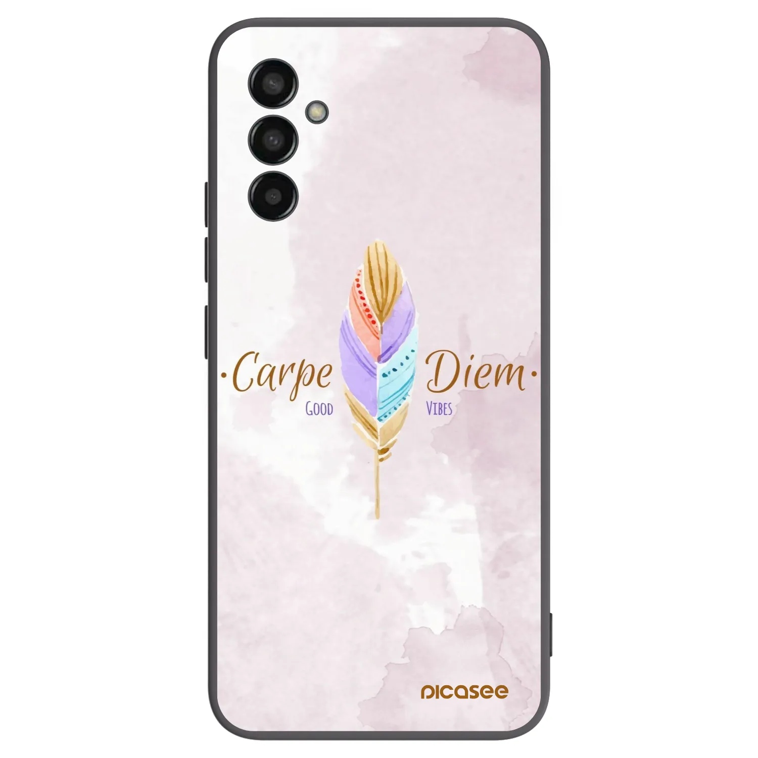 Picasee crna silikonska maskica za Samsung Galaxy M13 M135F - Carpe Diem