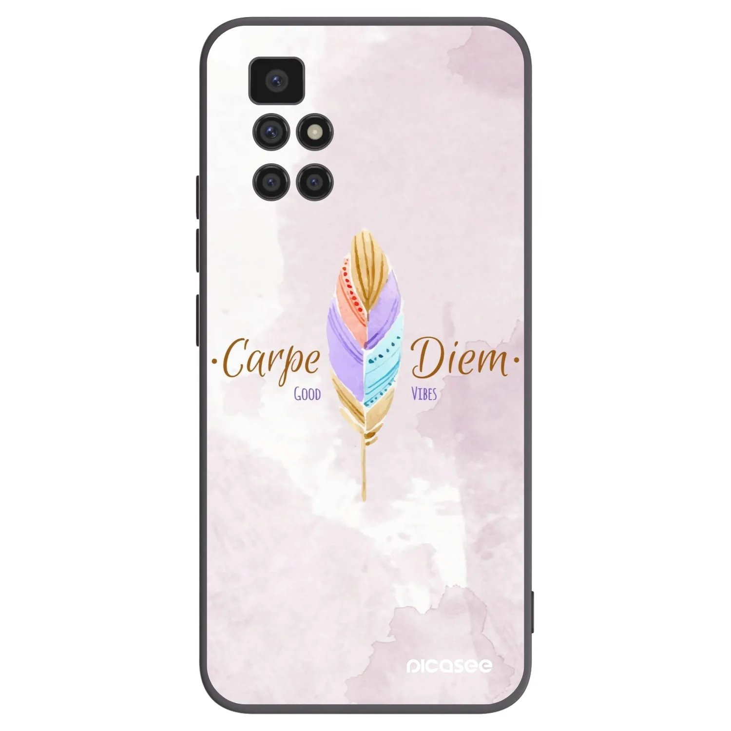 Picasee crna silikonska maskica za Xiaomi Redmi 10 (2022) - Carpe Diem