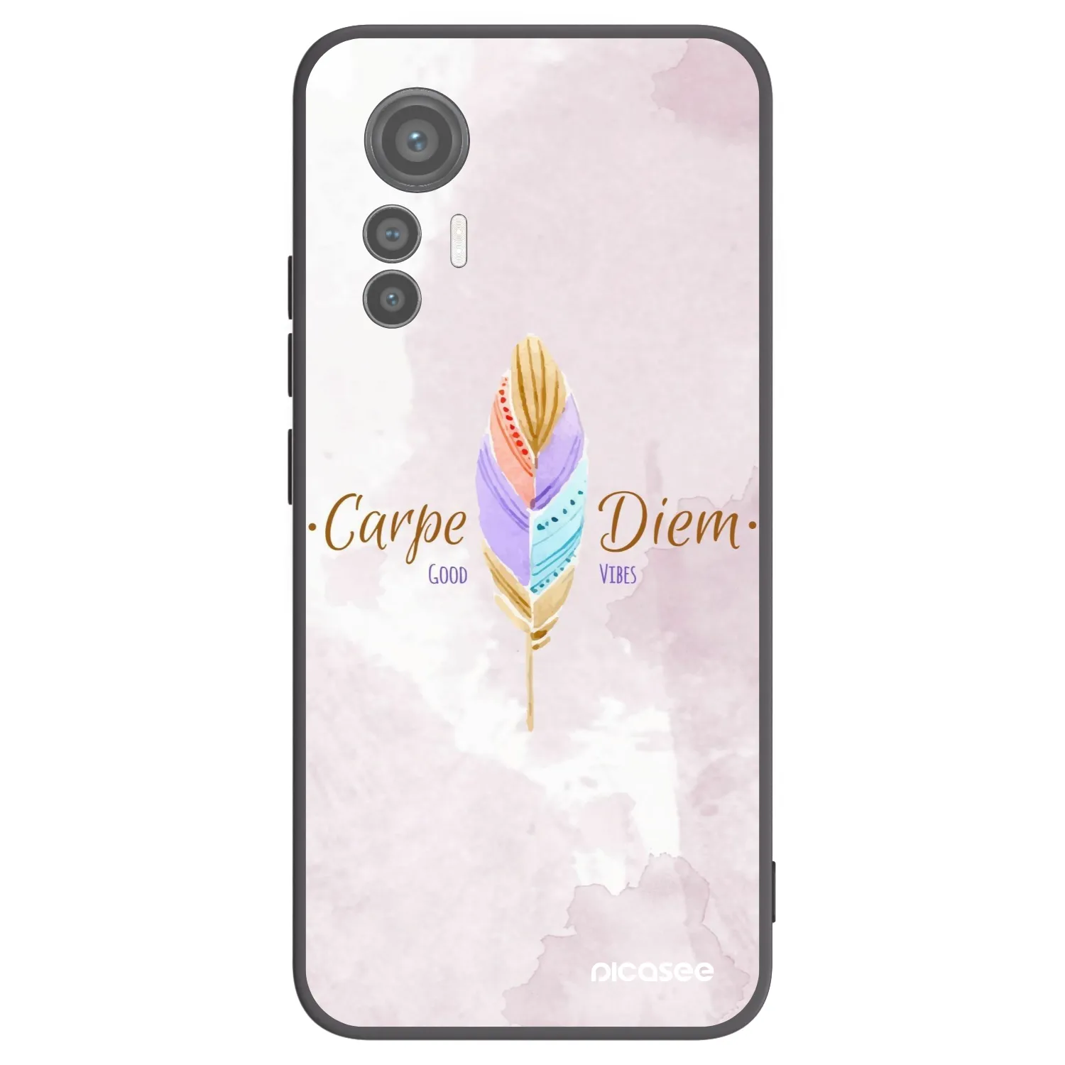 Picasee crna silikonska maskica za Xiaomi 12 Lite - Carpe Diem