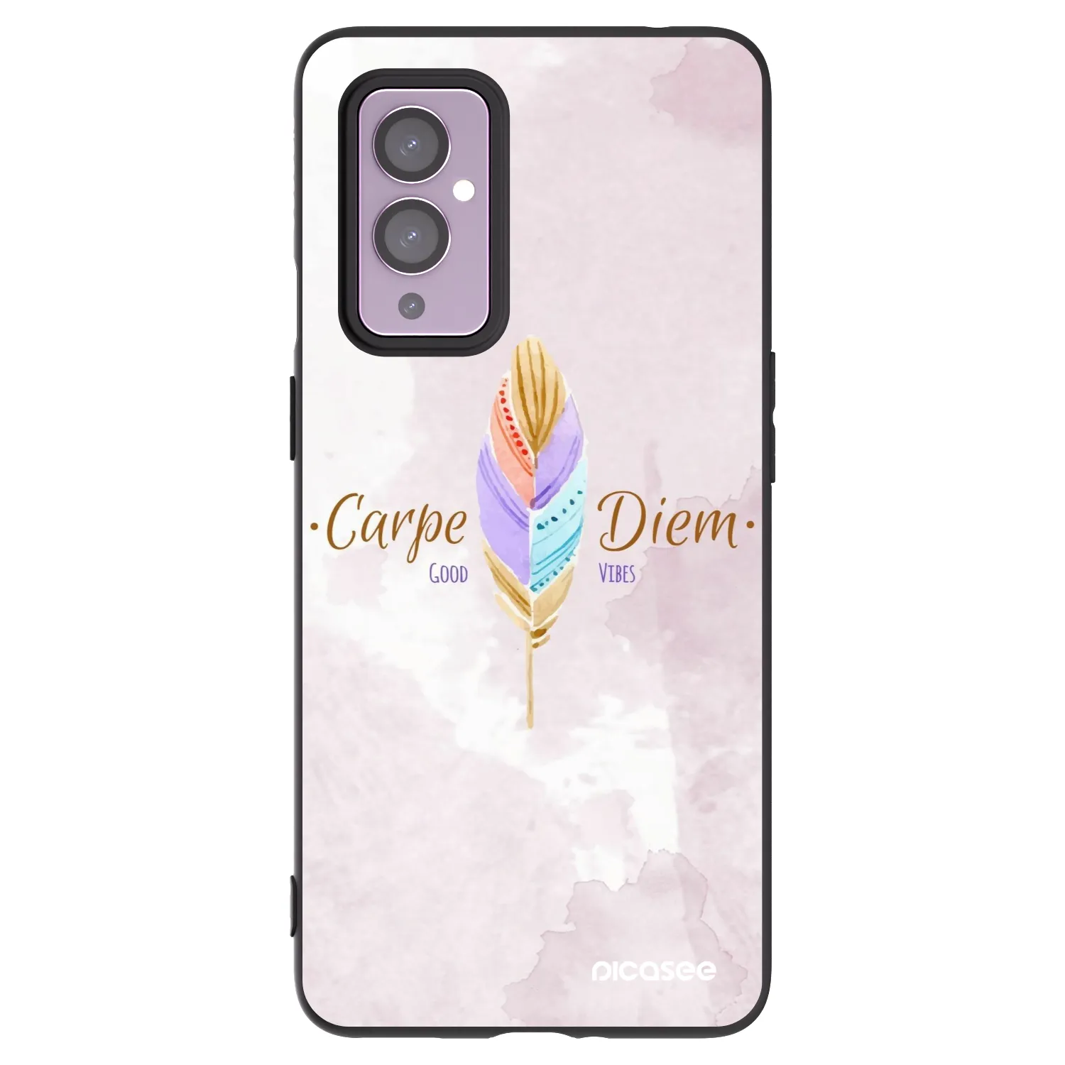 Picasee crna silikonska maskica za OnePlus 9 - Carpe Diem