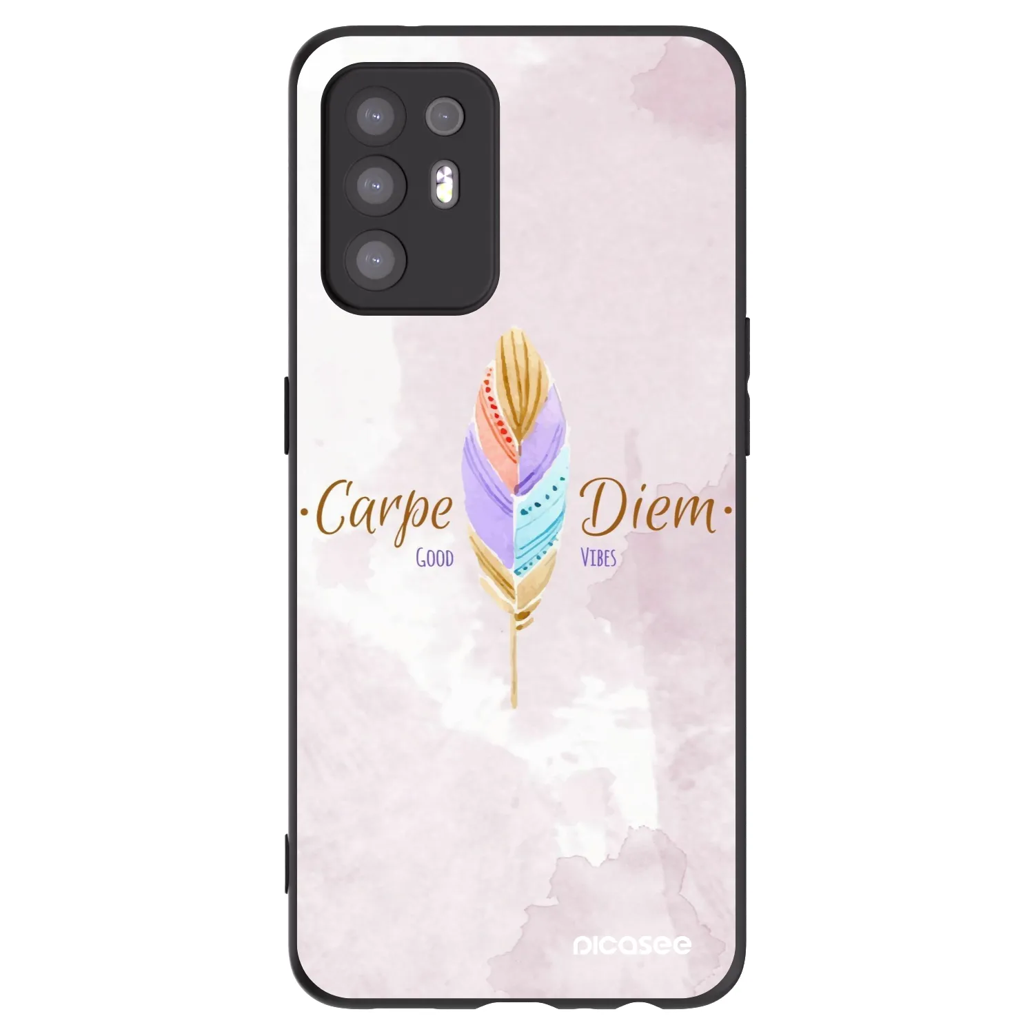Picasee crna silikonska maskica za OPPO A94 5G - Carpe Diem