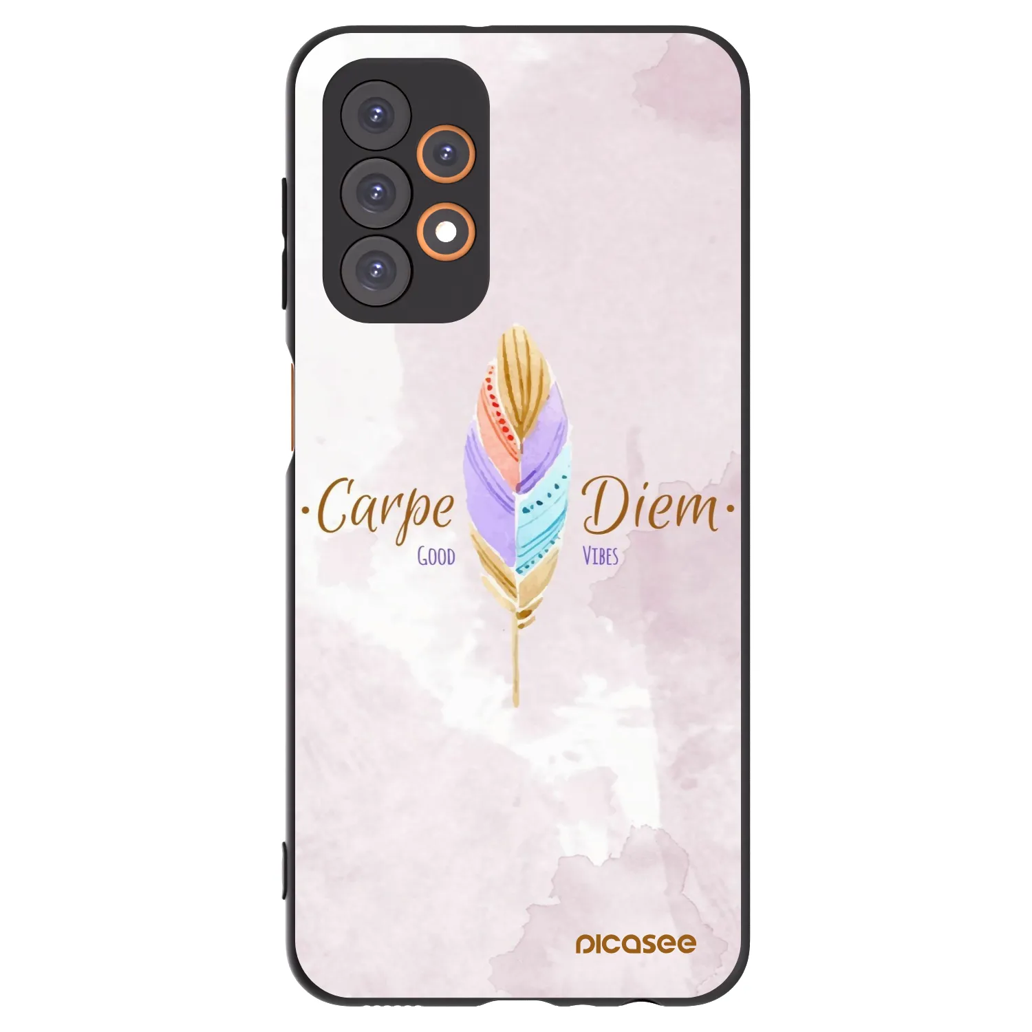 Picasee crna silikonska maskica za Samsung Galaxy A23 A235F 4G - Carpe Diem