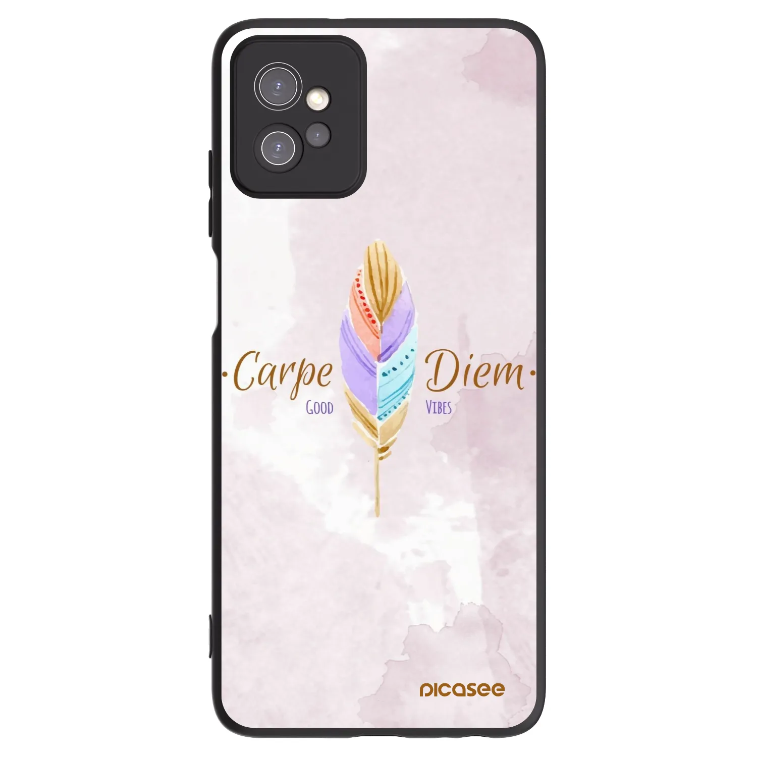 Picasee crna silikonska maskica za Motorola Moto G32 - Carpe Diem