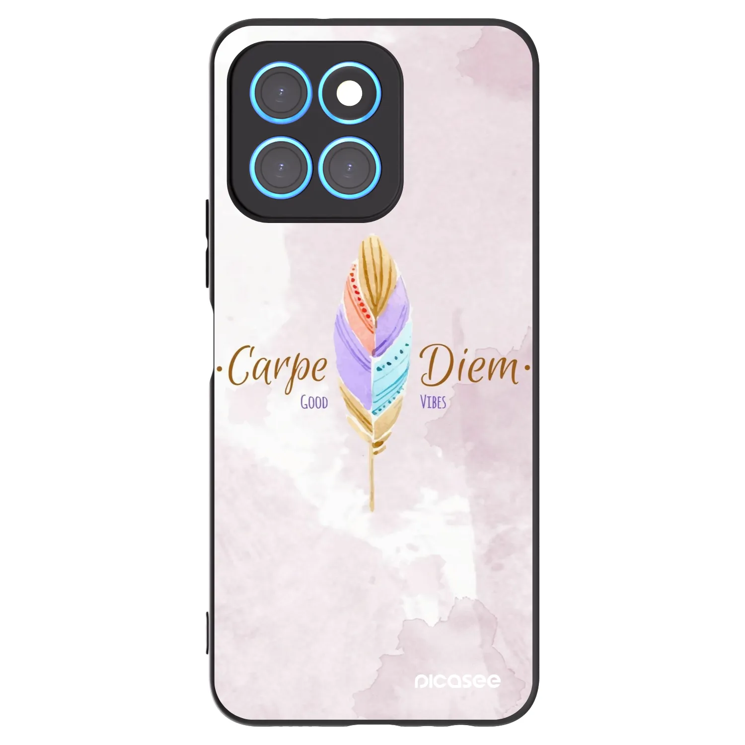 Picasee crna silikonska maskica za Honor X8 5G - Carpe Diem