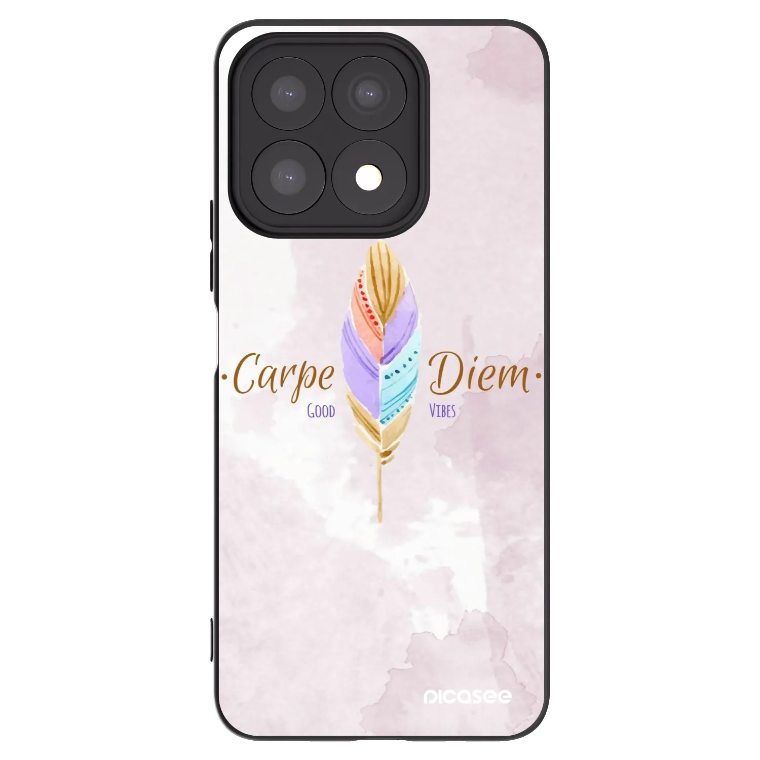 Picasee crna silikonska maskica za Honor X8a - Carpe Diem