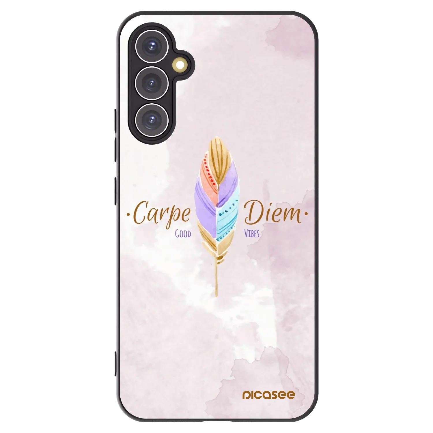 Picasee crna silikonska maskica za Samsung Galaxy A34 5G A346B - Carpe Diem