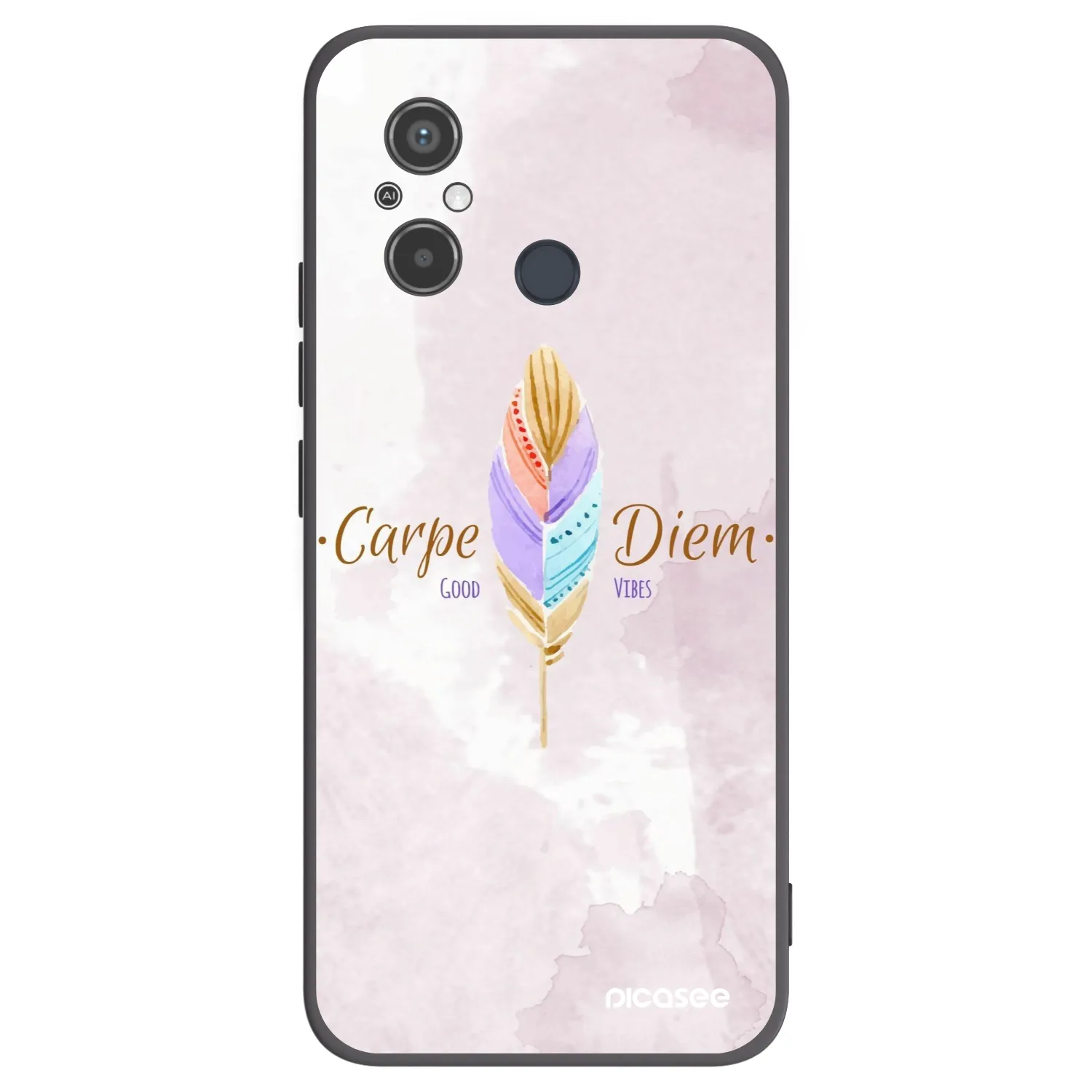 Picasee crna silikonska maskica za Xiaomi Redmi 12C - Carpe Diem