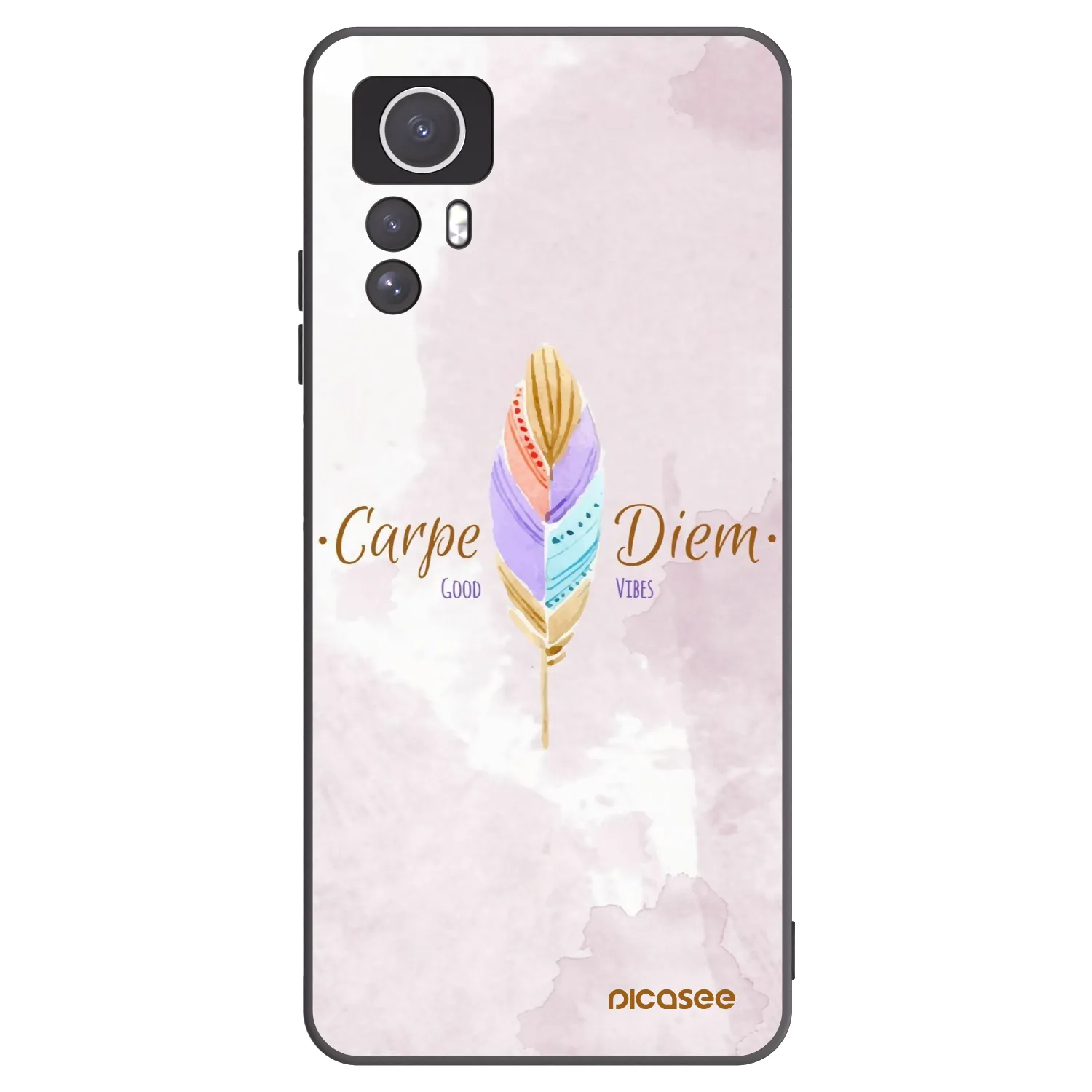 Picasee crna silikonska maskica za Xiaomi Redmi Note 12S - Carpe Diem
