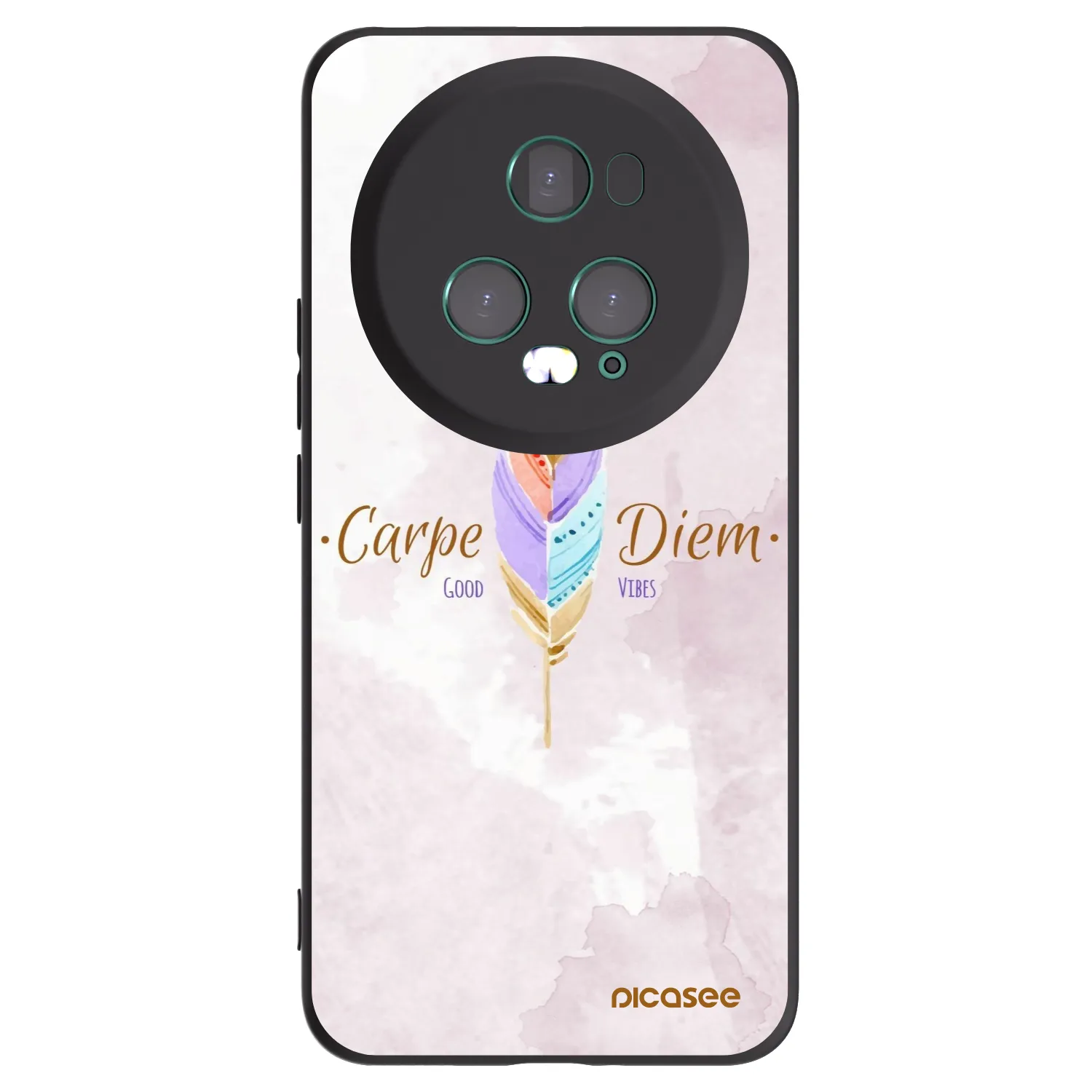 Picasee crna silikonska maskica za Honor Magic5 Pro - Carpe Diem