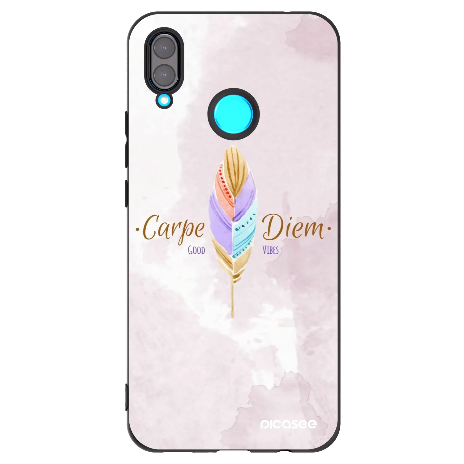 Picasee crna silikonska maskica za Huawei Nova 3i - Carpe Diem