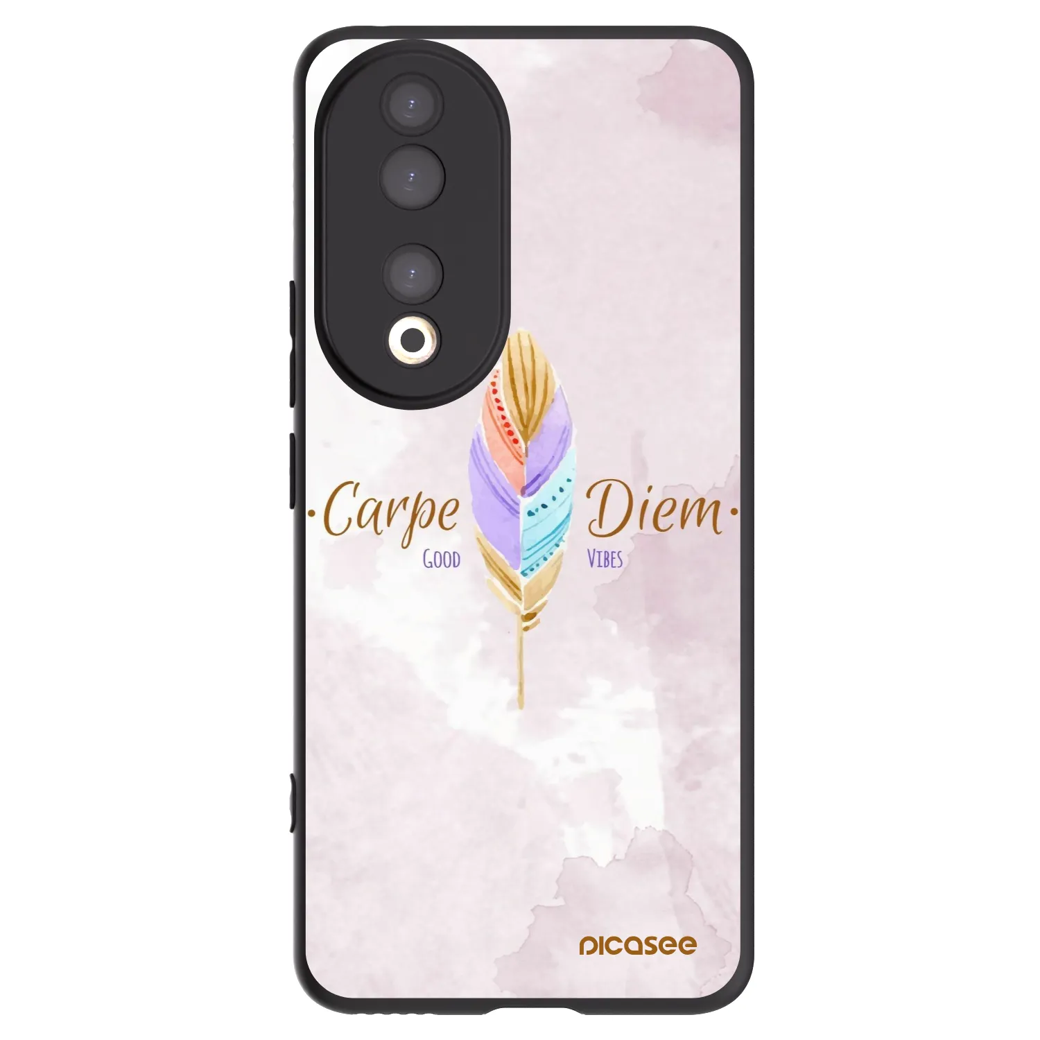 Picasee crna silikonska maskica za Honor 90 5G - Carpe Diem