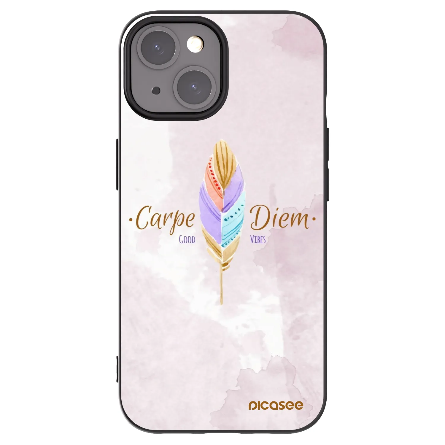 Picasee crna silikonska maskica za Apple iPhone 15 - Carpe Diem