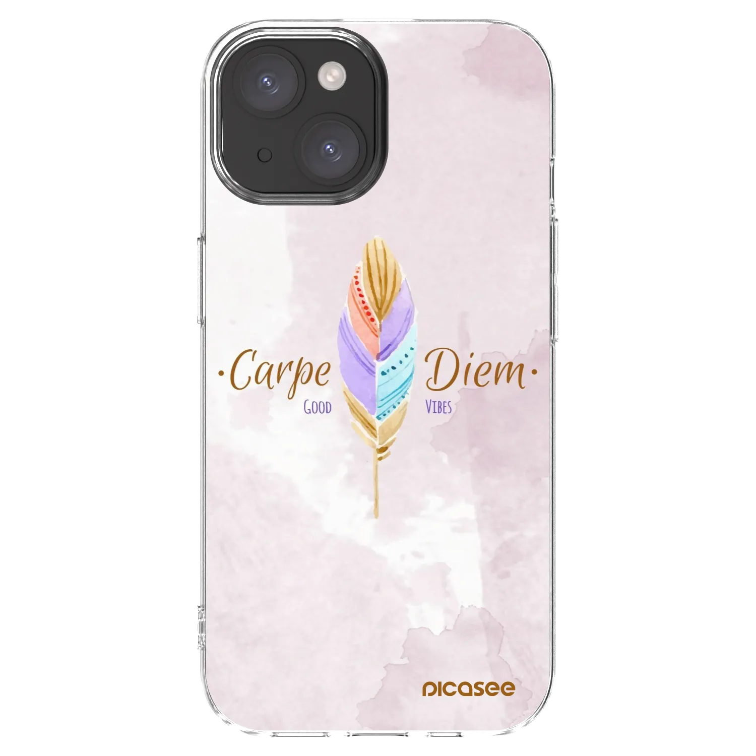 Picasee silikonska prozirna maskica za Apple iPhone 15 - Carpe Diem