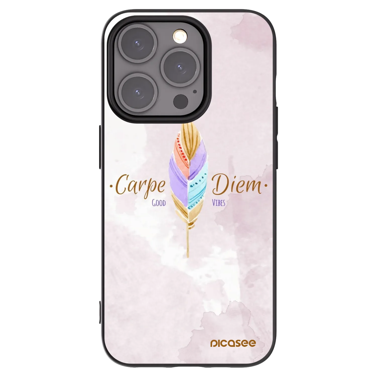 Picasee crna silikonska maskica za Apple iPhone 15 Pro - Carpe Diem