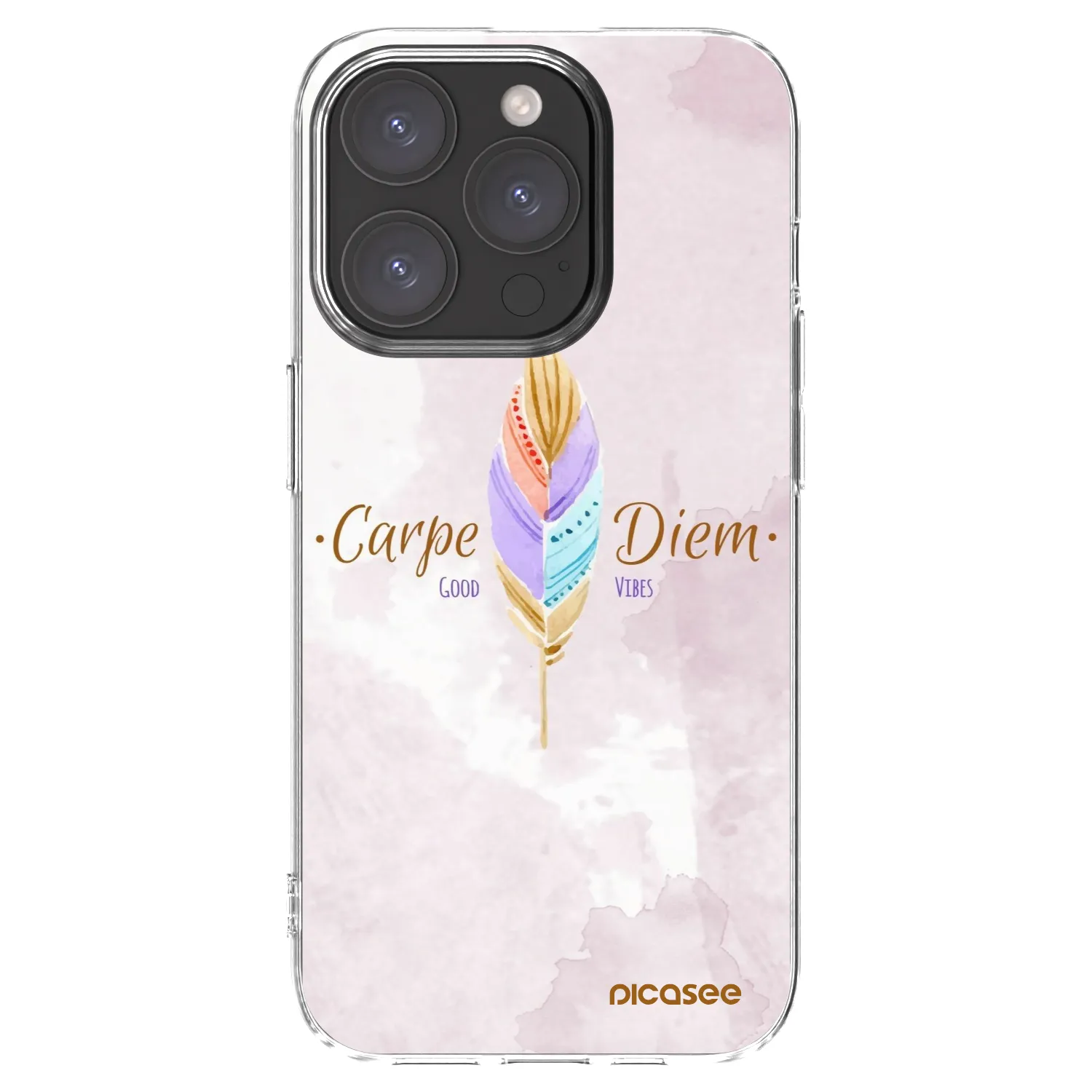 Picasee silikonska prozirna maskica za Apple iPhone 15 Pro - Carpe Diem