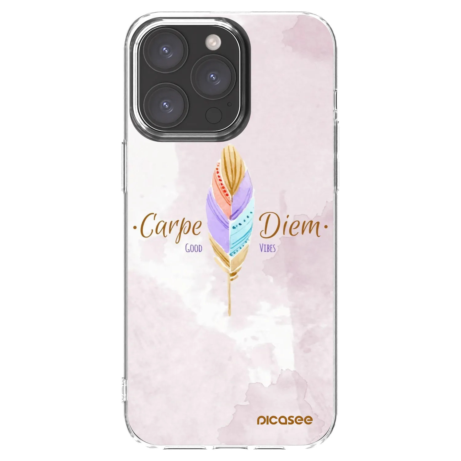 Picasee silikonska prozirna maskica za Apple iPhone 15 Pro Max - Carpe Diem