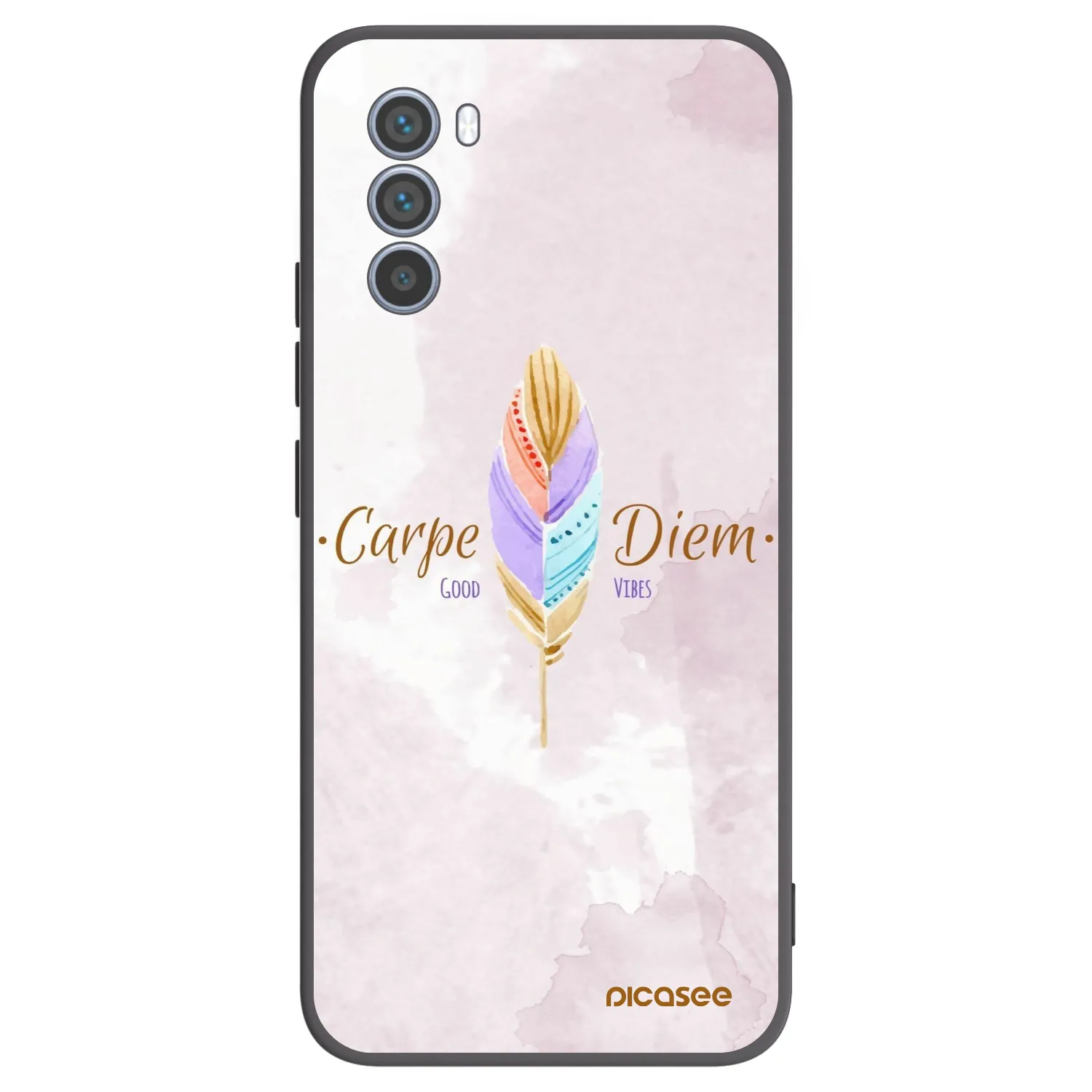 Picasee crna silikonska maskica za Motorola Moto G62 - Carpe Diem