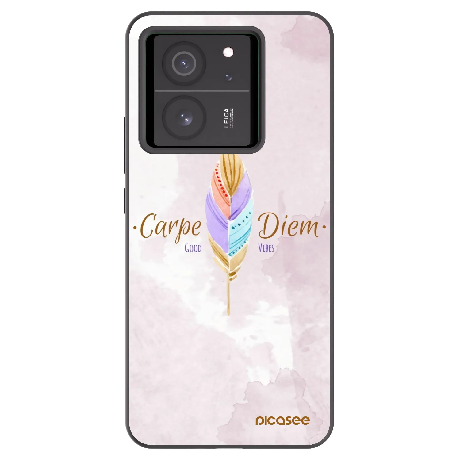Picasee crna silikonska maskica za Xiaomi 13T - Carpe Diem