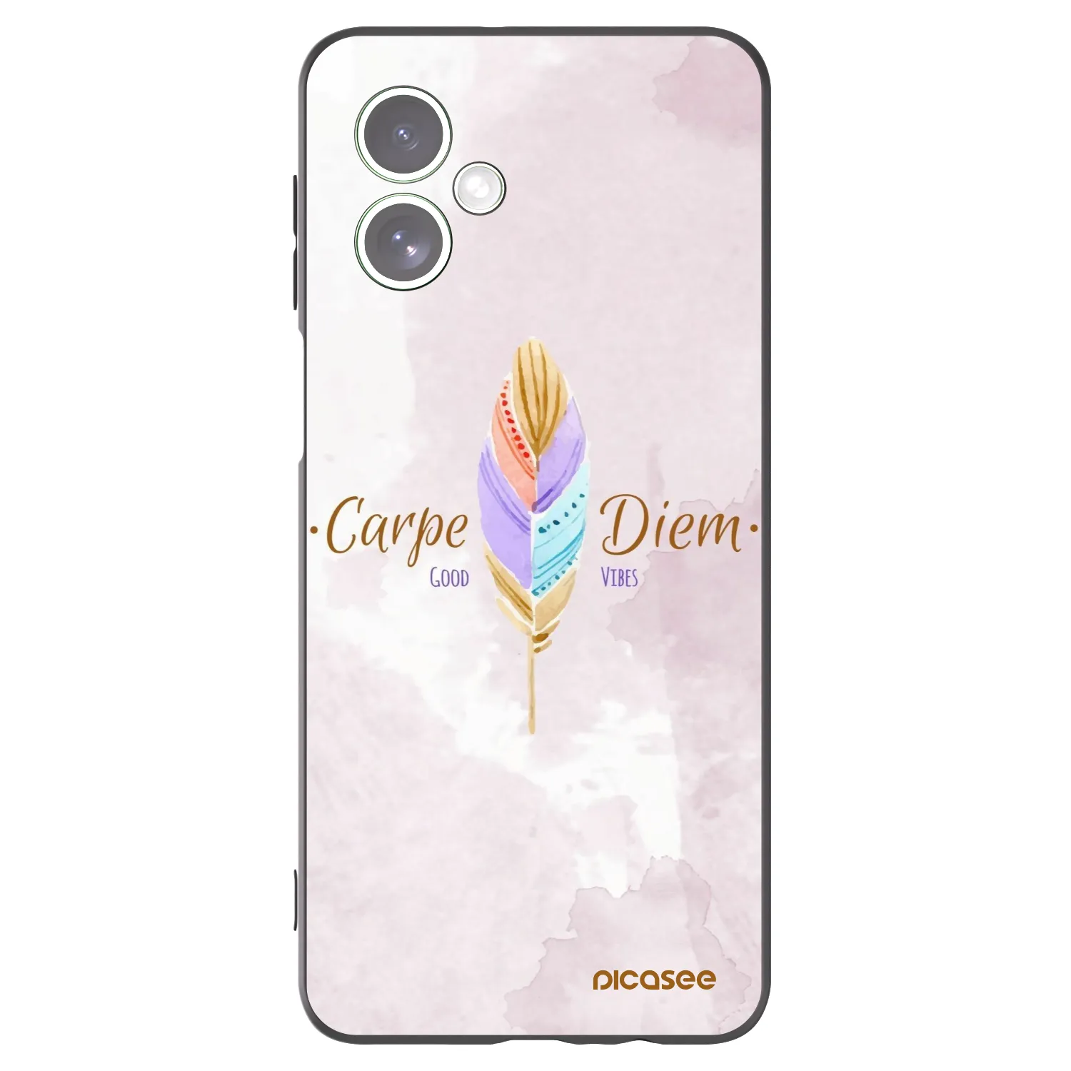 Picasee crna silikonska maskica za Motorola Moto G54 5G - Carpe Diem