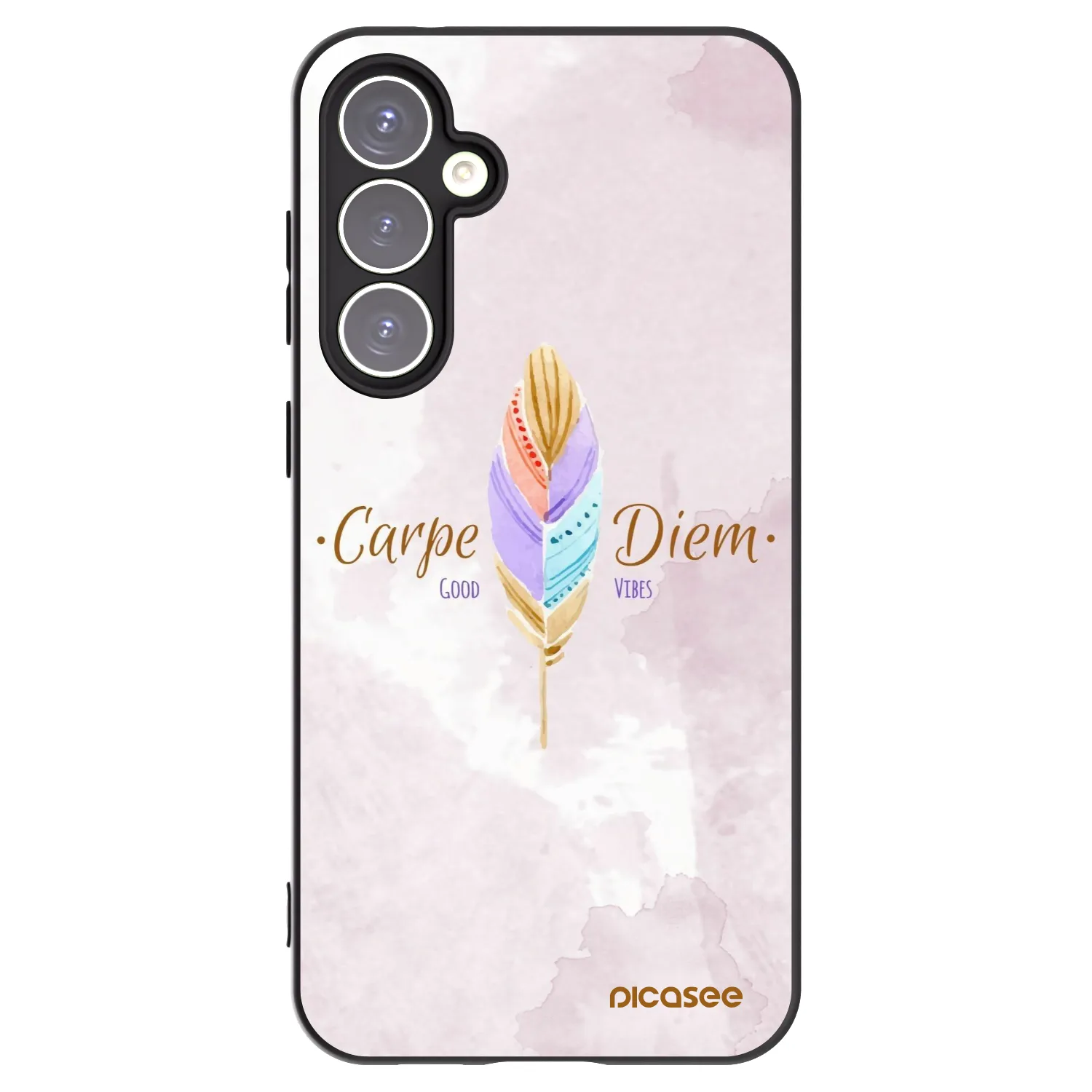 Picasee crna silikonska maskica za Samsung Galaxy S23 FE S711B - Carpe Diem