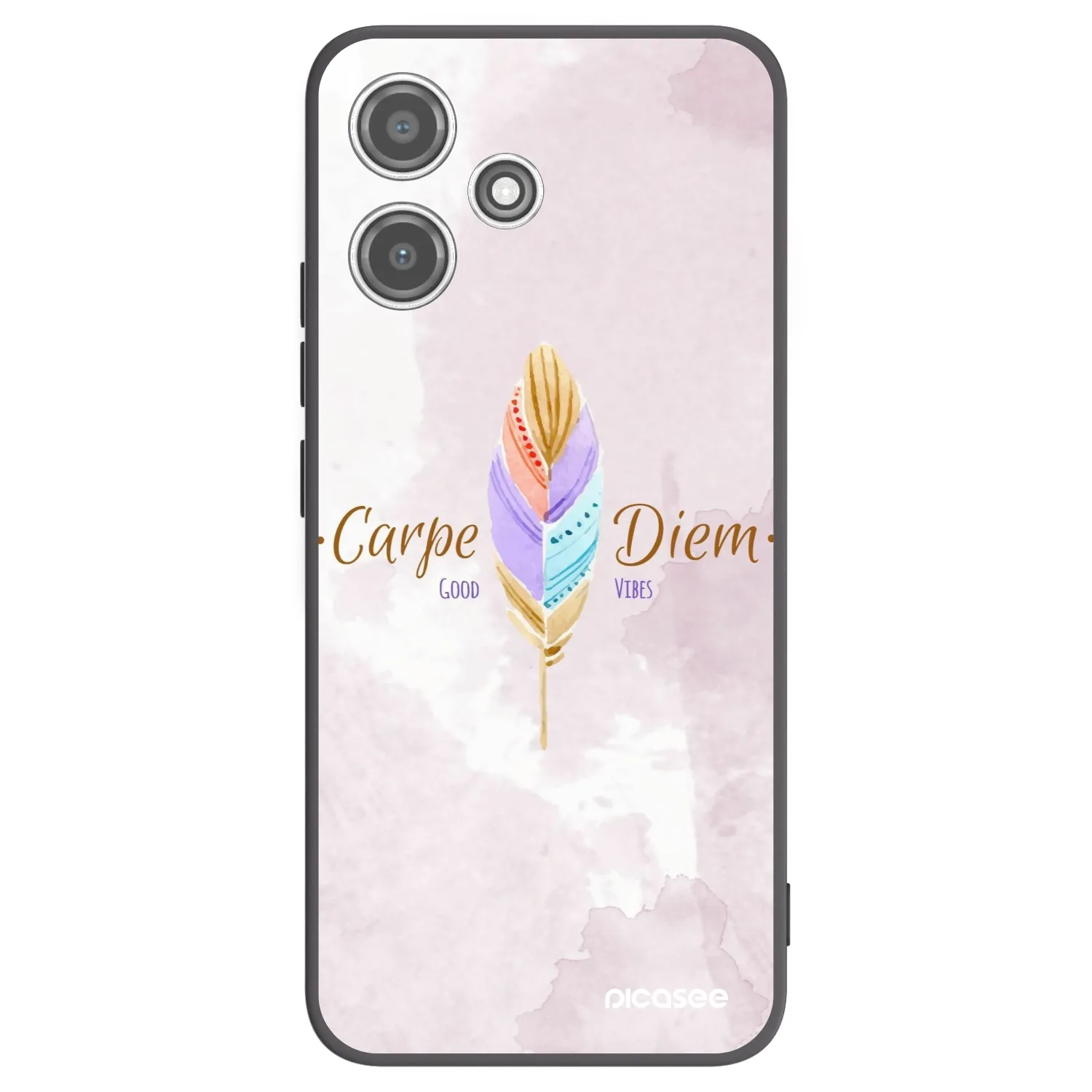Picasee crna silikonska maskica za Xiaomi Redmi 12 5G - Carpe Diem